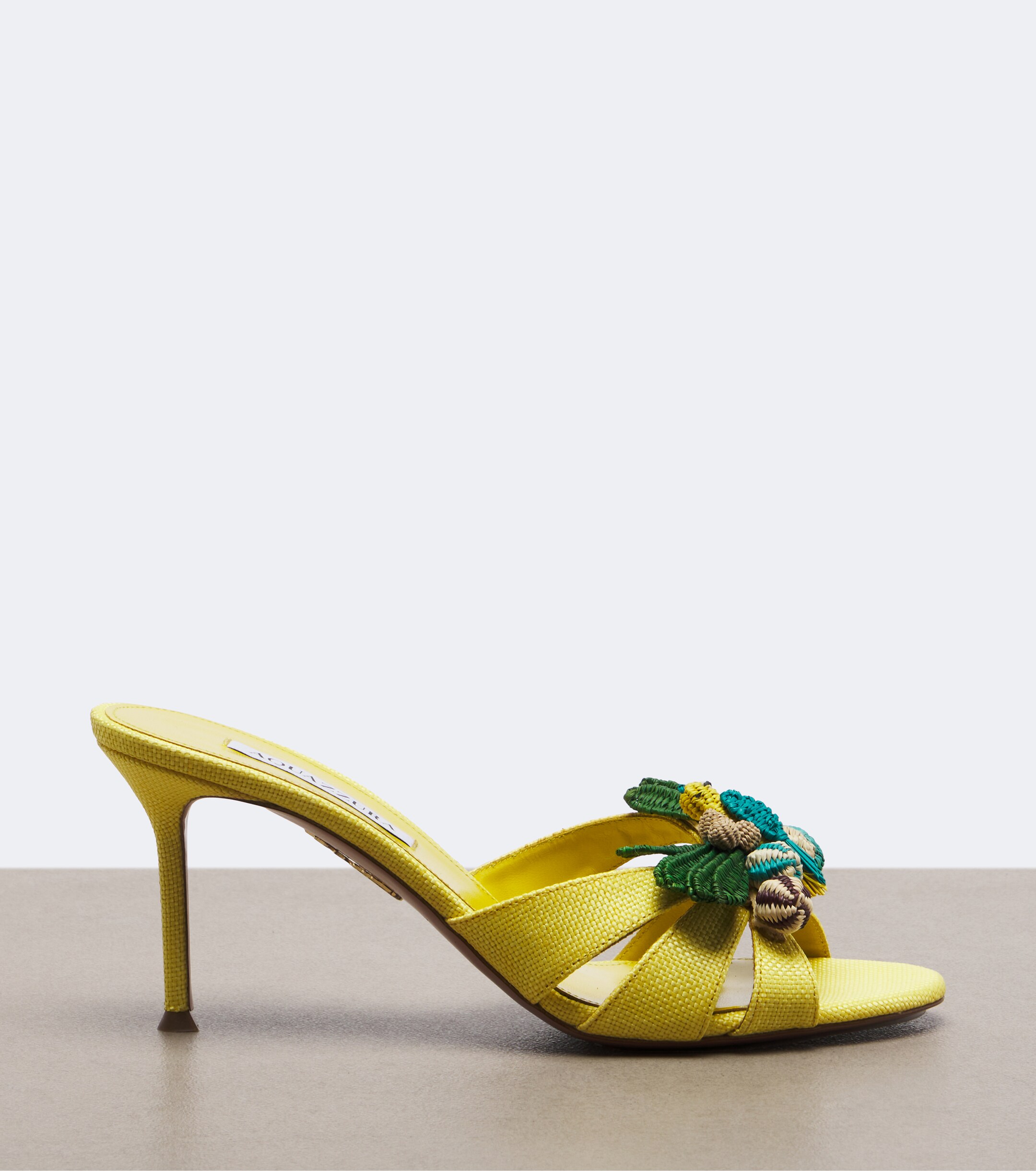 AQUAZZURA Aquazzura Birdsong raffia mules
