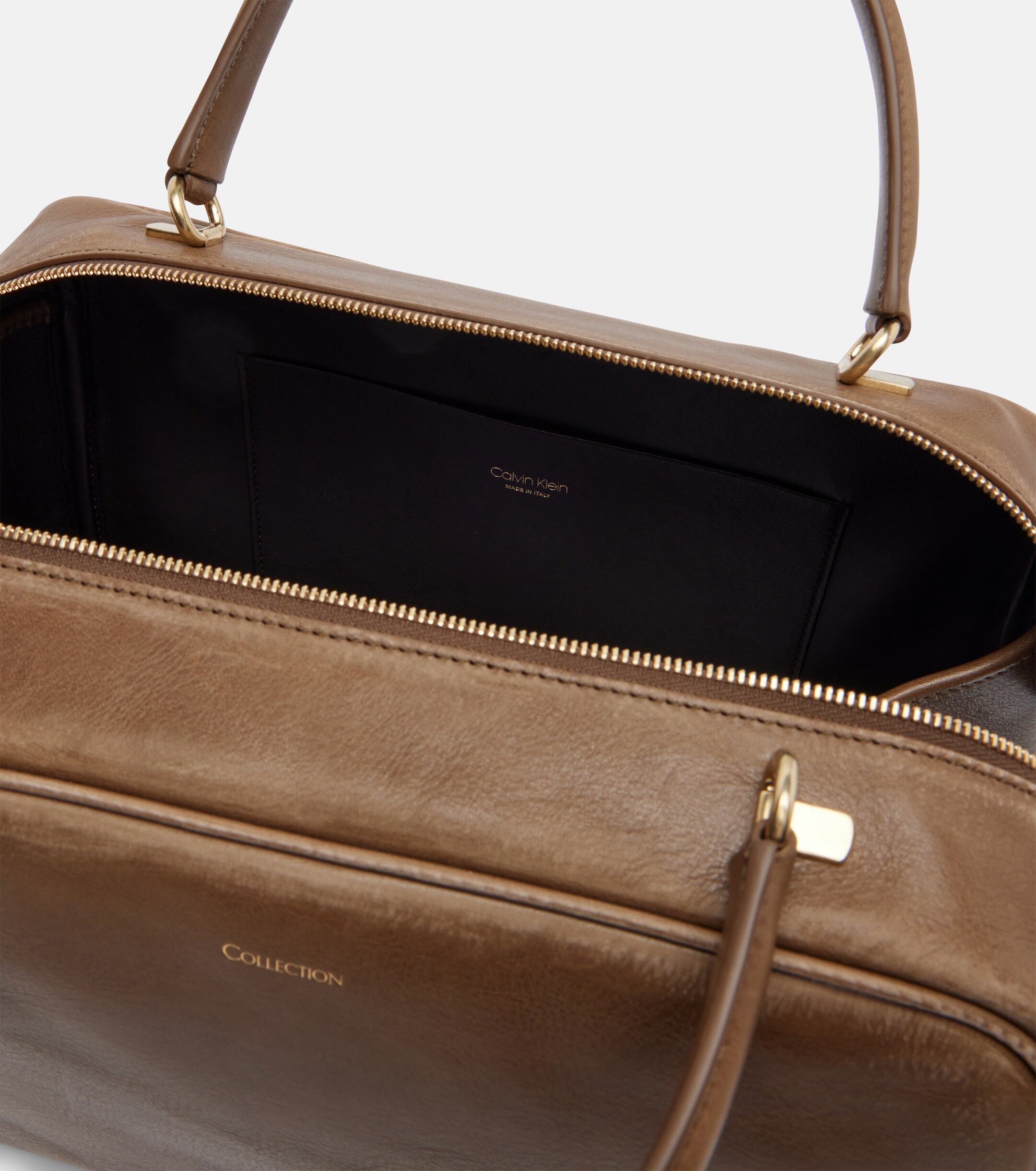 Calvin Klein Collection America Medium leather bowling bag