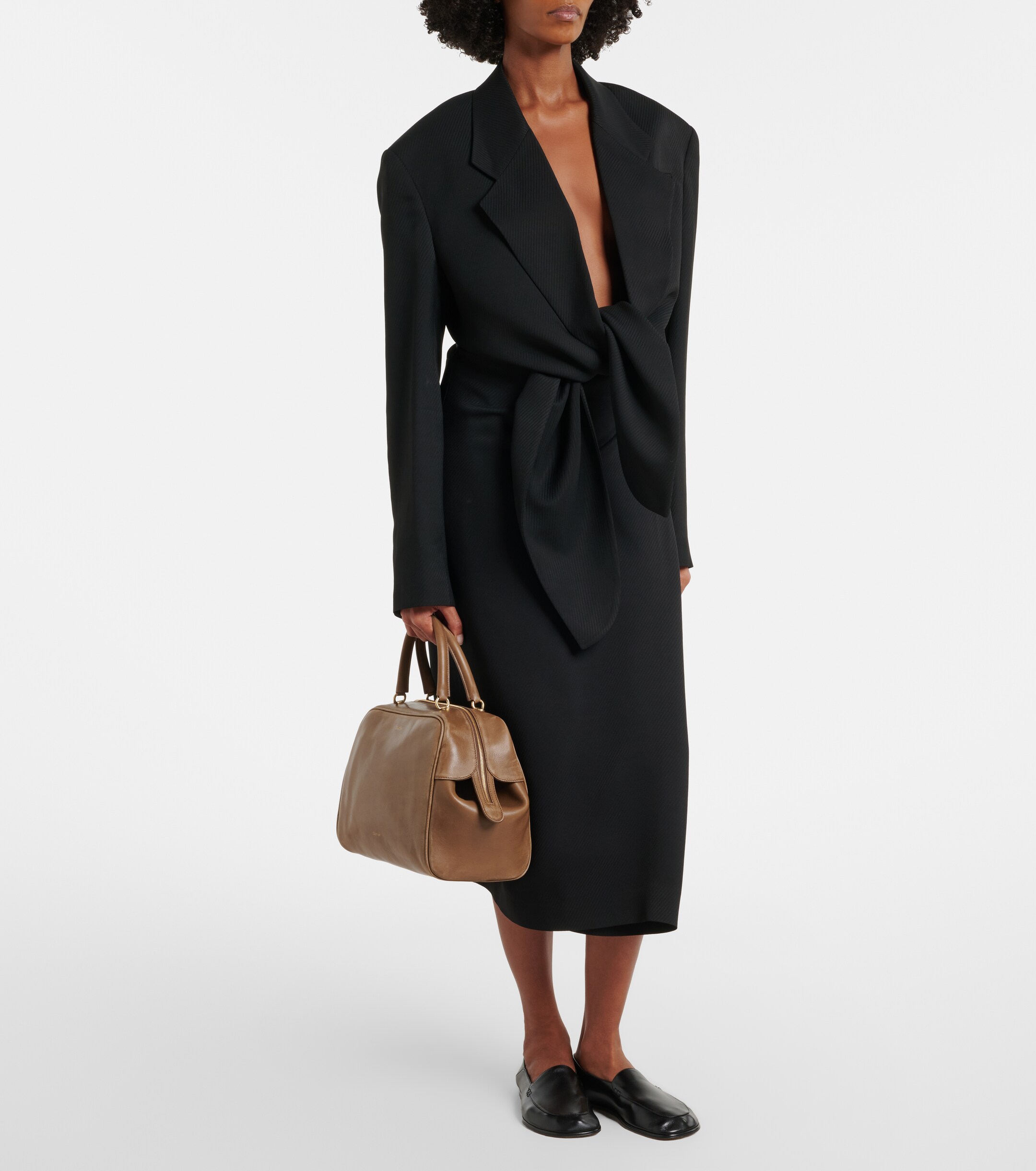 Calvin Klein Collection America Medium leather bowling bag