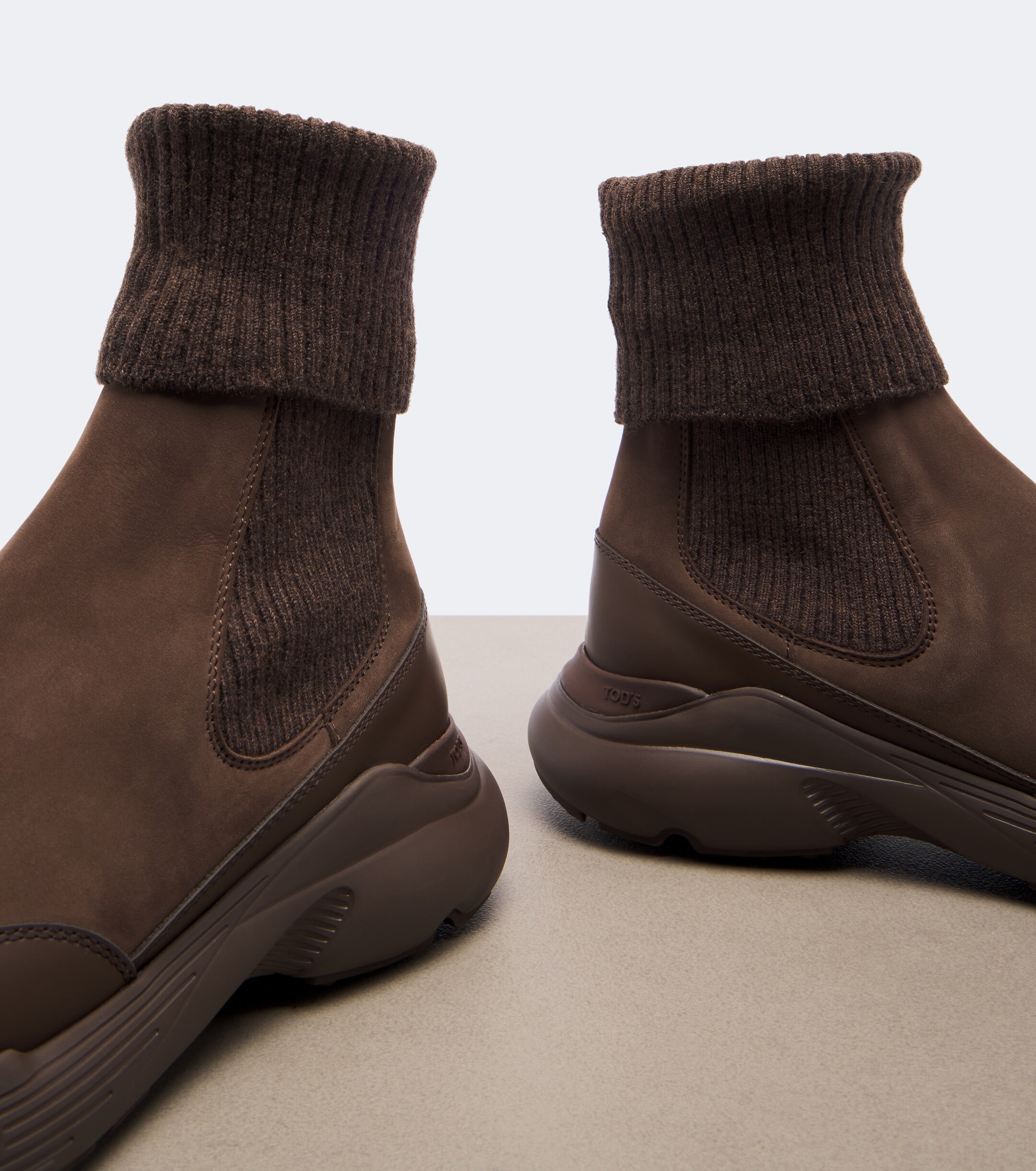 Tod's Tod's Knitted leather ankle boots