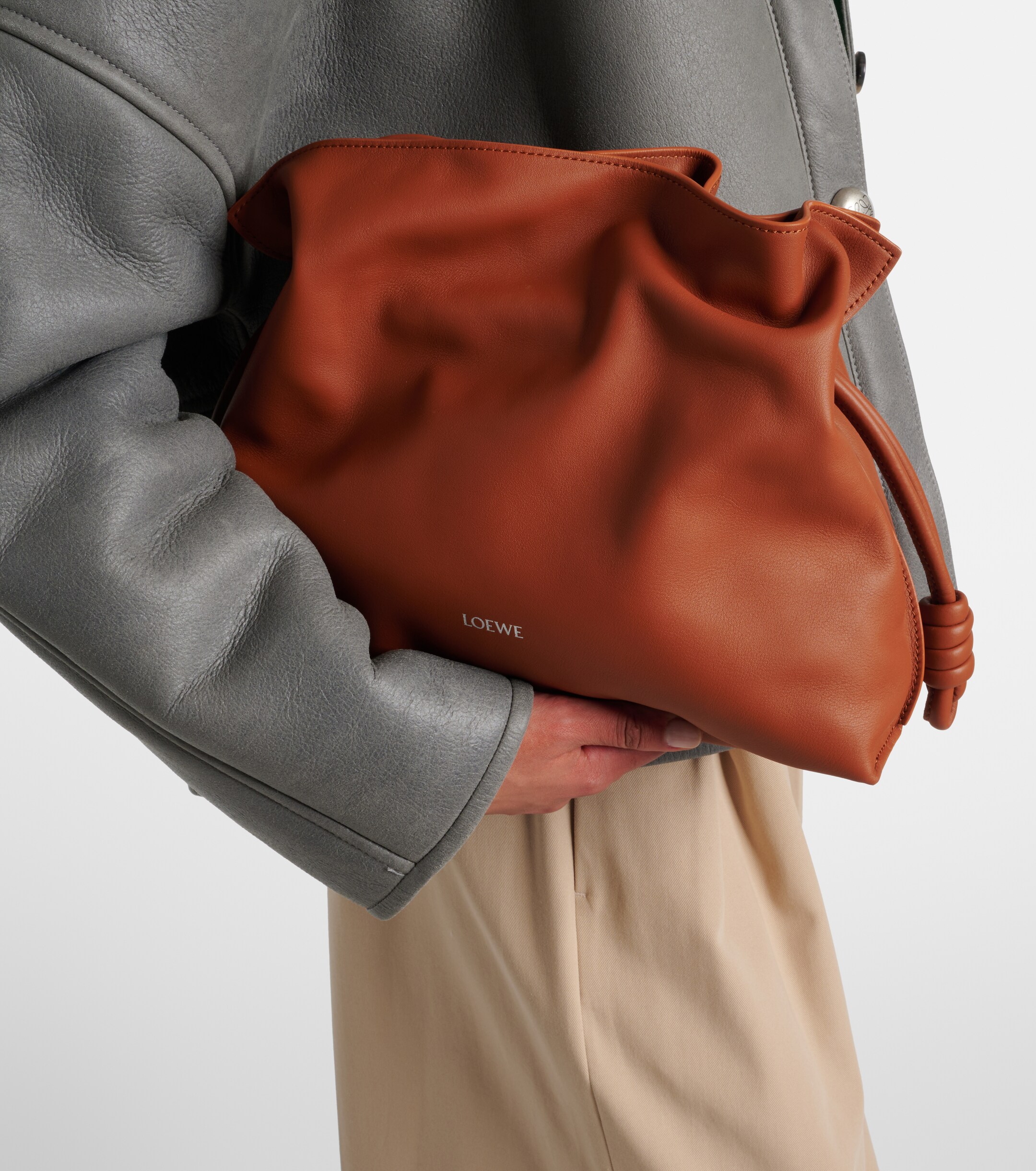 Loewe Flamenco Medium leather clutch