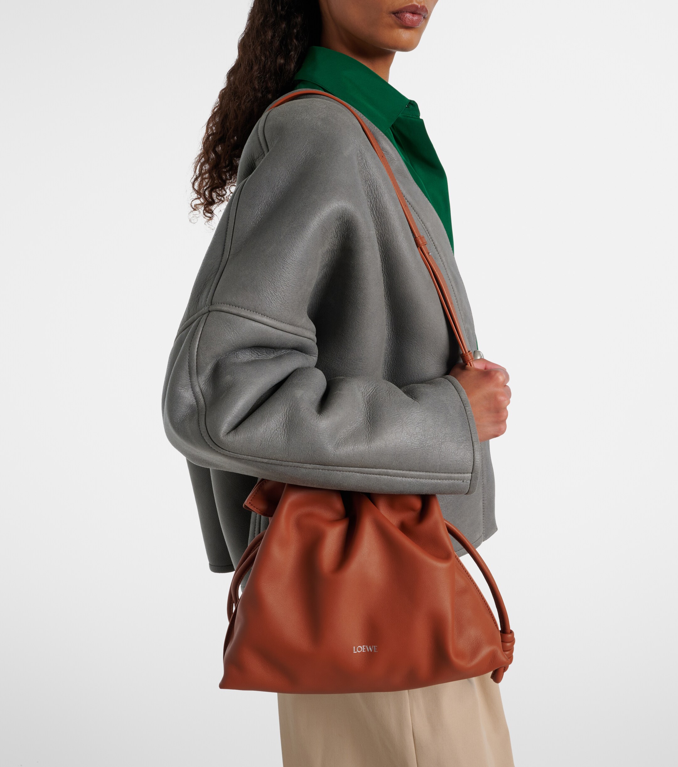 Loewe Flamenco Medium leather clutch