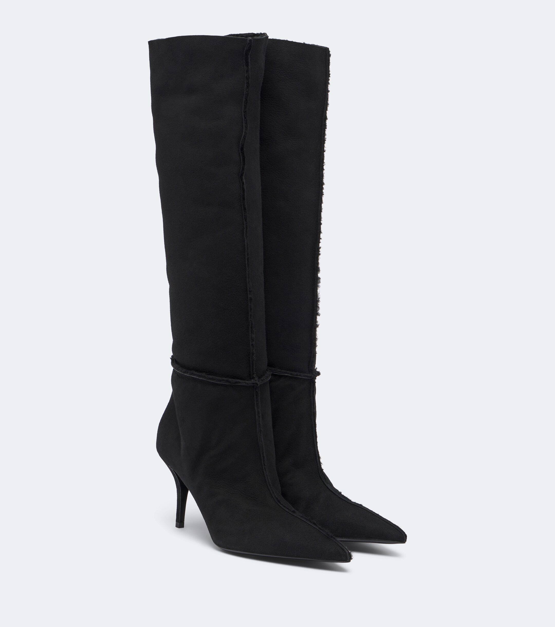 Magda Butrym Magda Butrym Shearling-lined suede knee-high boots