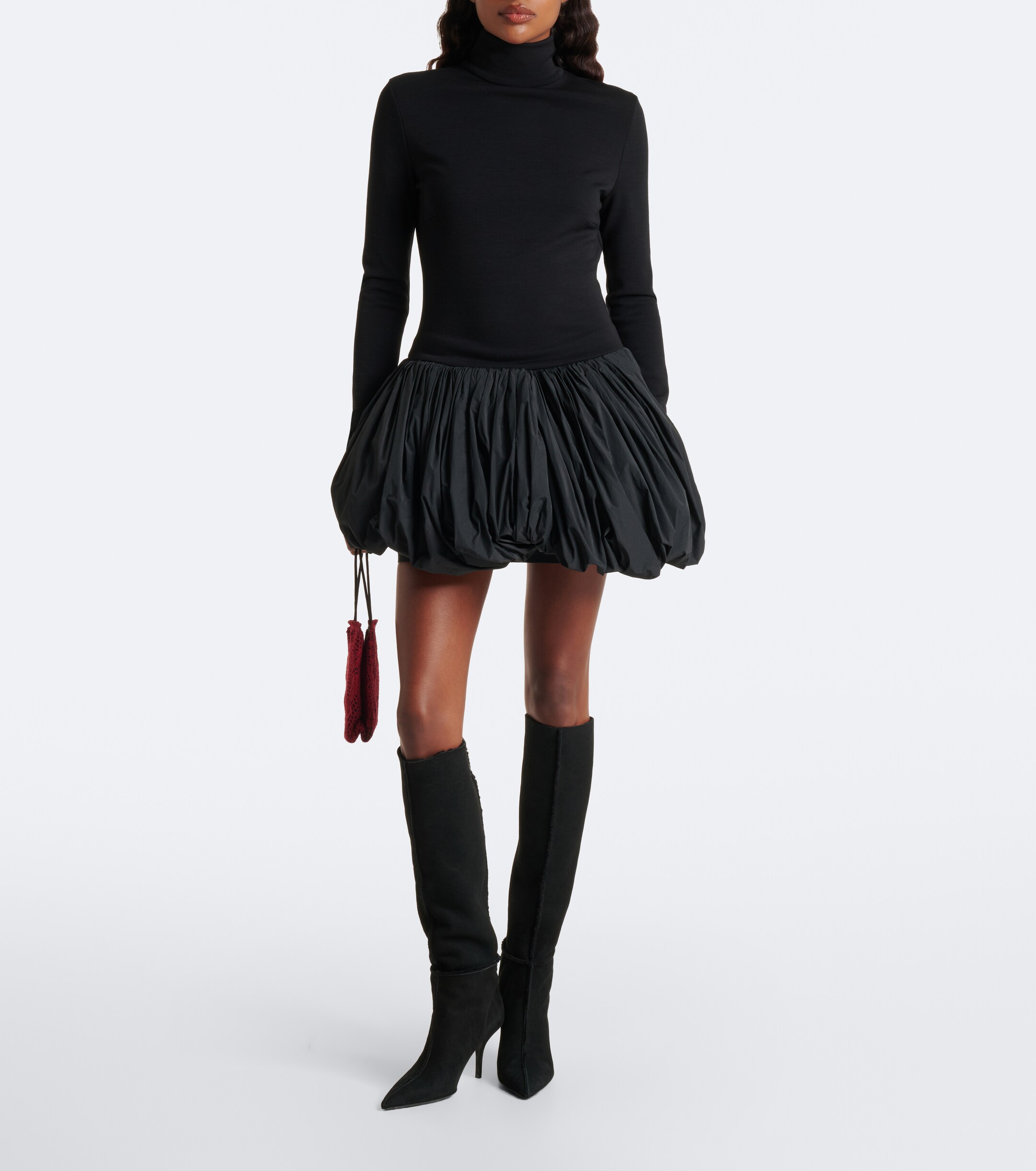 Magda Butrym Magda Butrym Shearling-lined suede knee-high boots