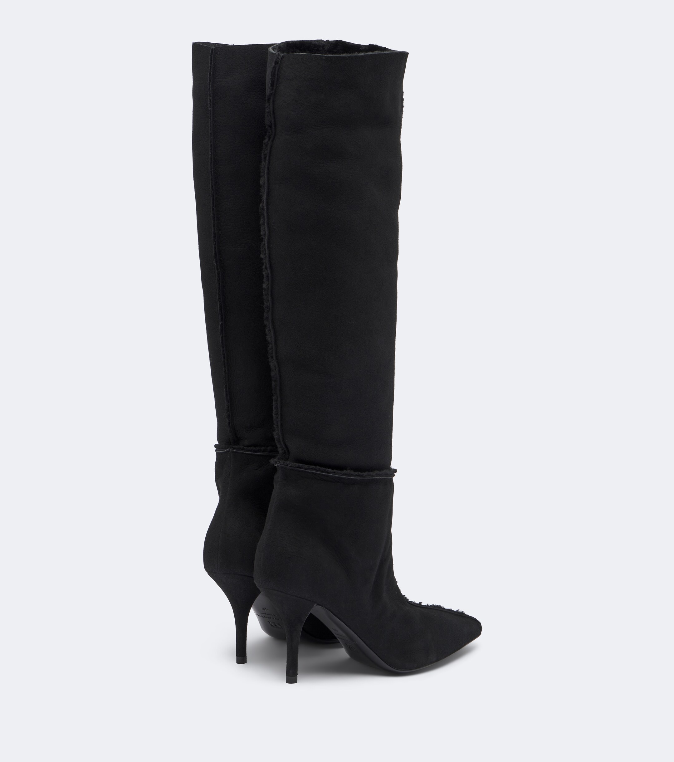 Magda Butrym Magda Butrym Shearling-lined suede knee-high boots