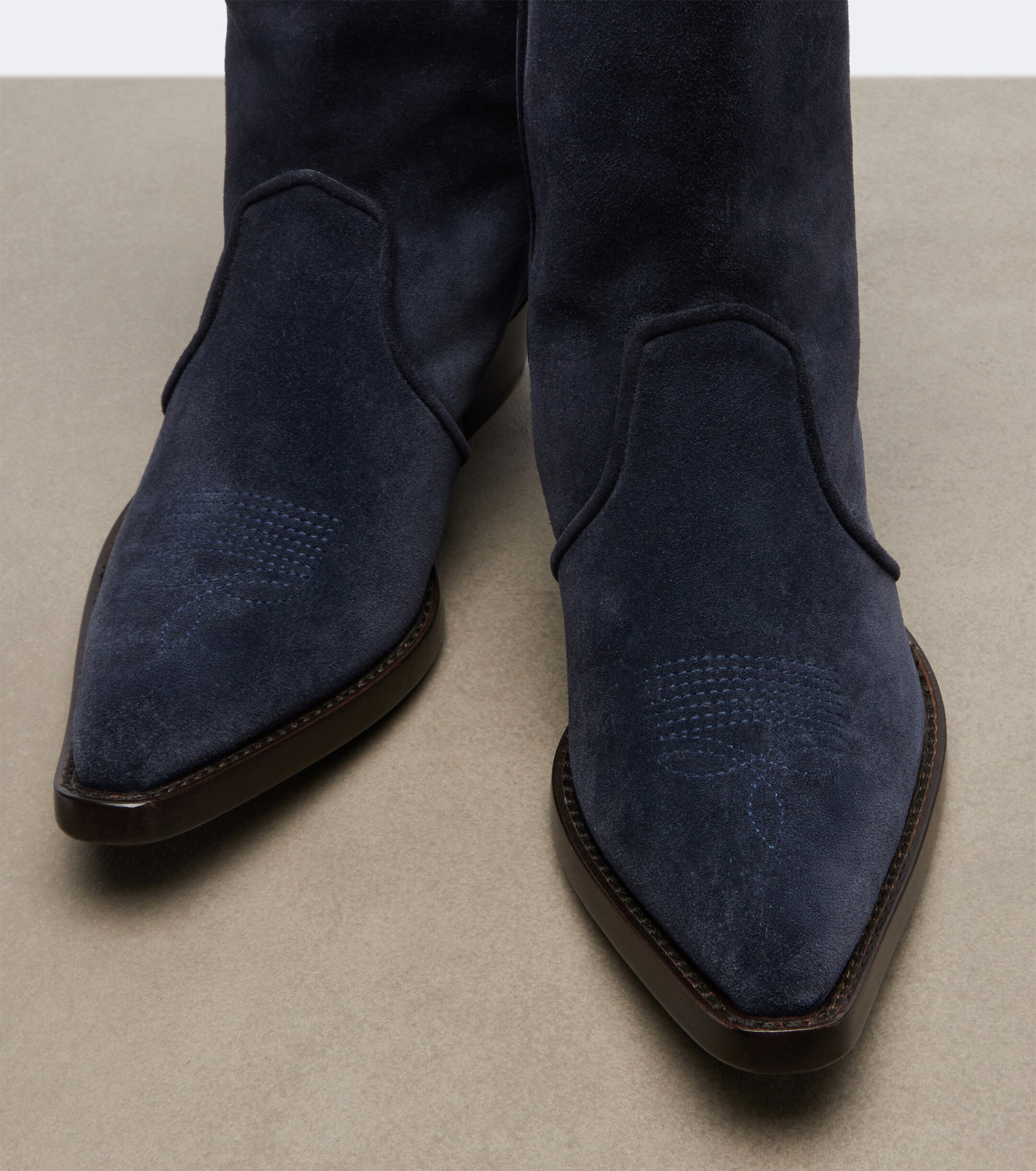 KHAITE Khaite Clive suede cowboy boots