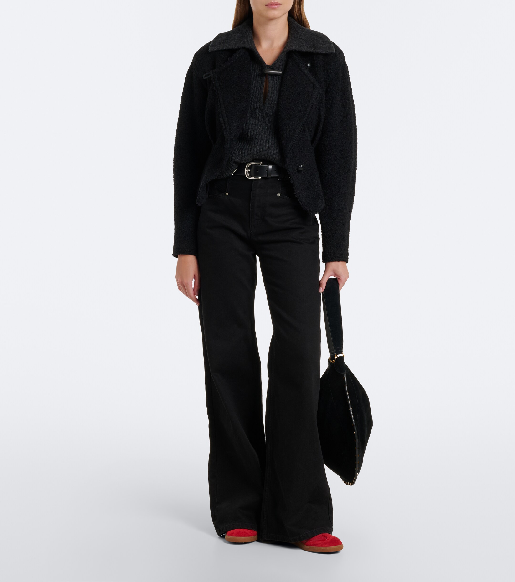 Isabel Marant Isabel Marant Beth suede-trimmed leather sneakers
