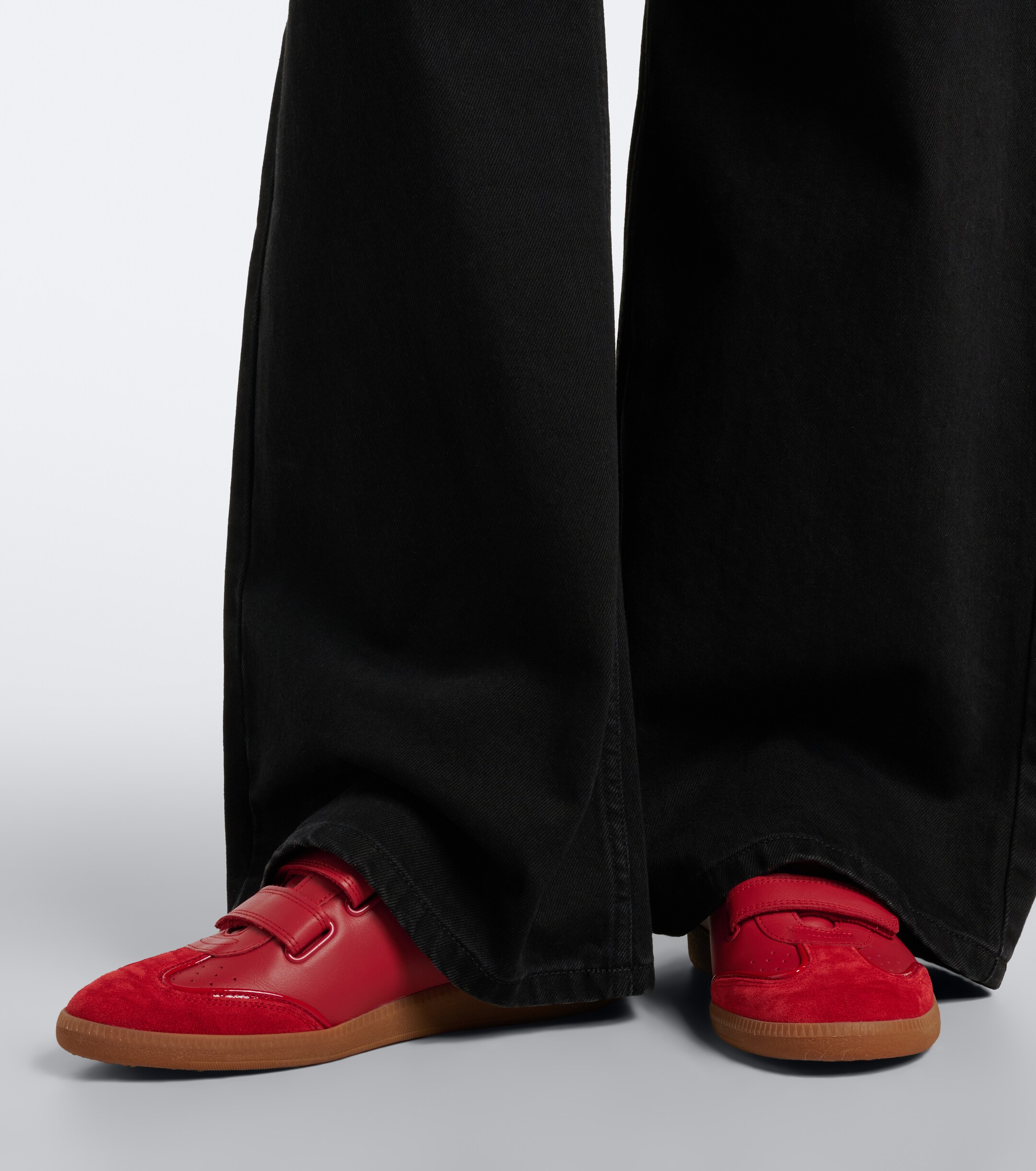 Isabel Marant Isabel Marant Beth suede-trimmed leather sneakers