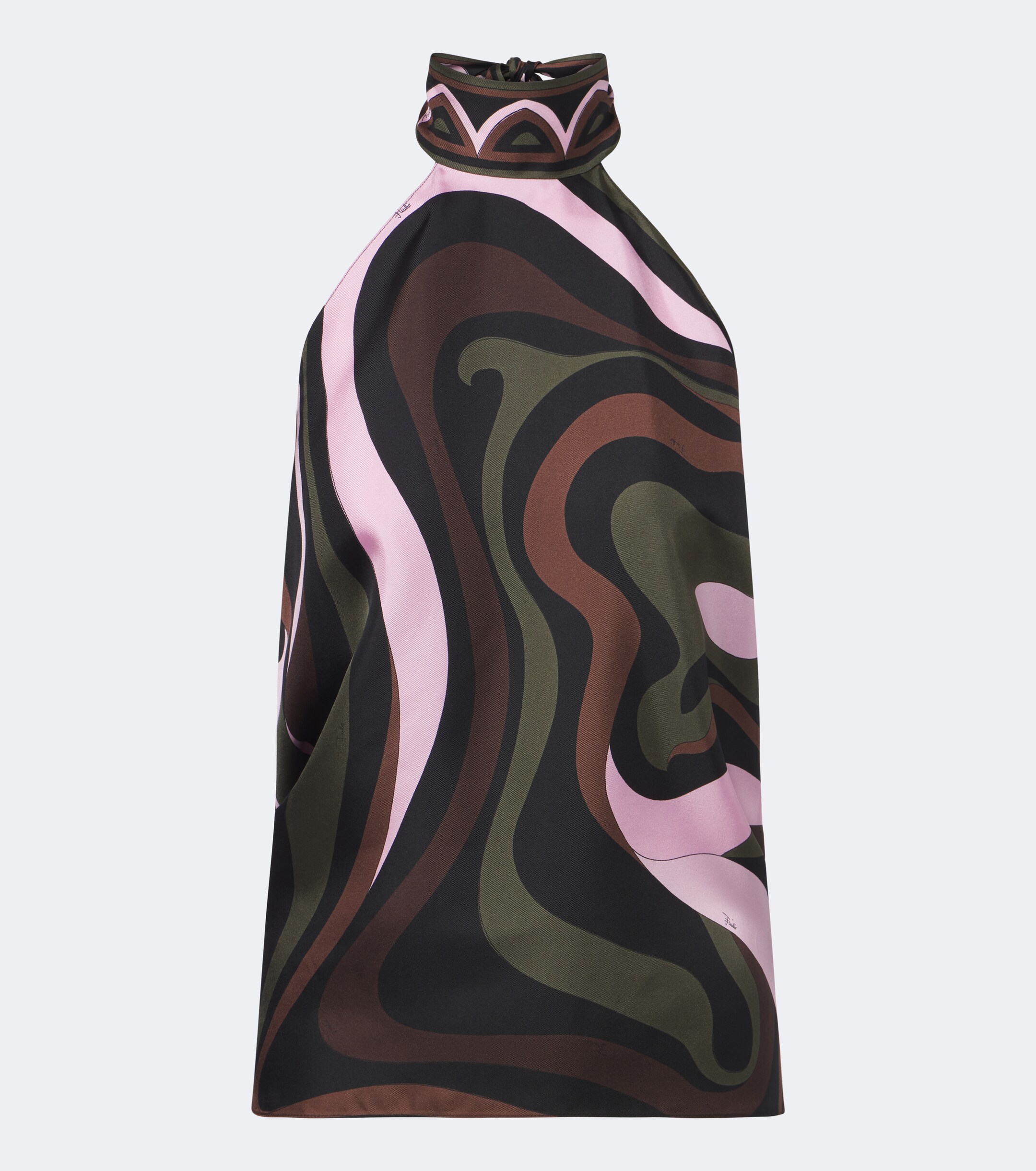 Pucci Pucci Marmo halterneck silk twill top