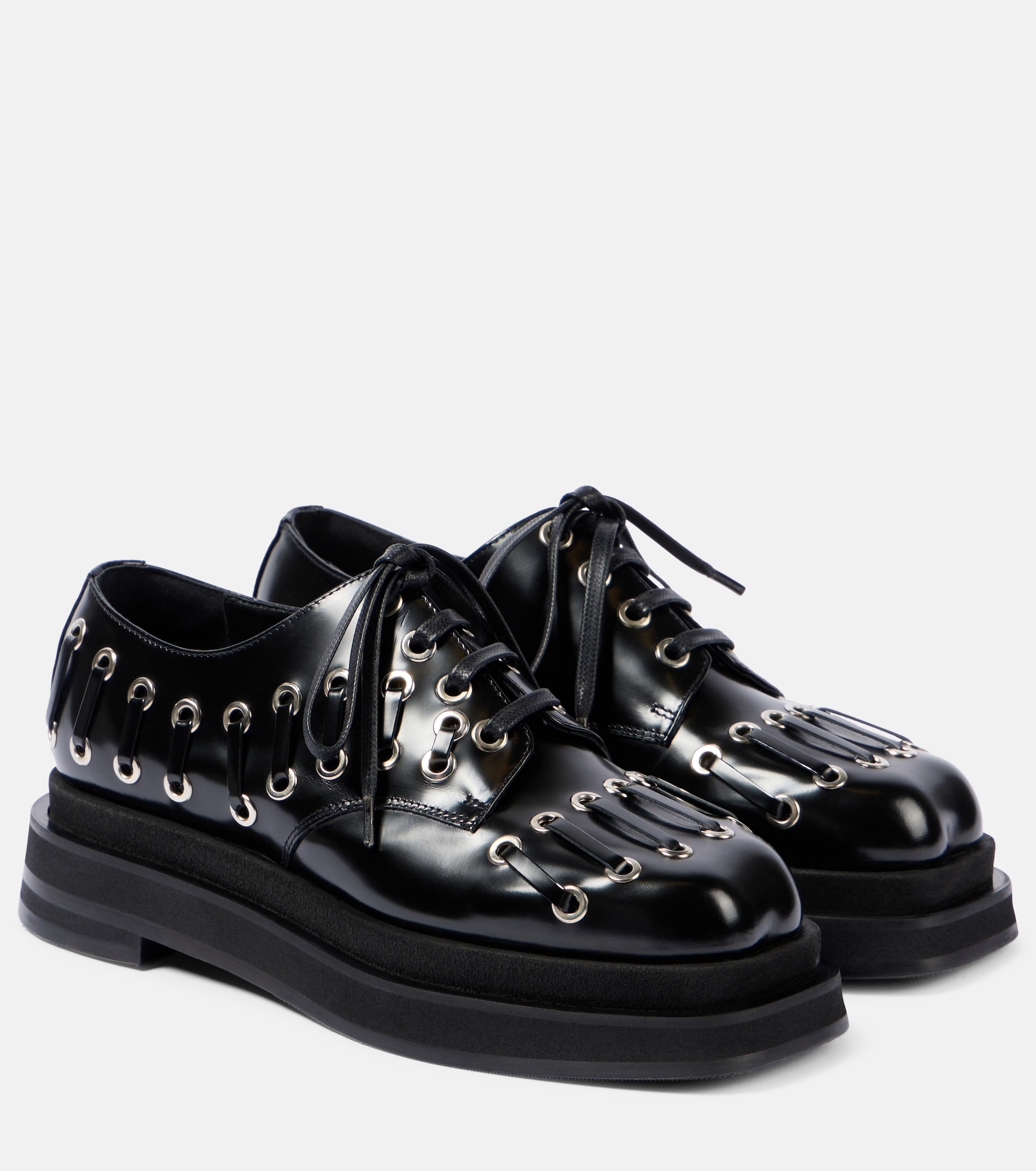 Simone Rocha - Heart Toe leather platform brogues | Plush