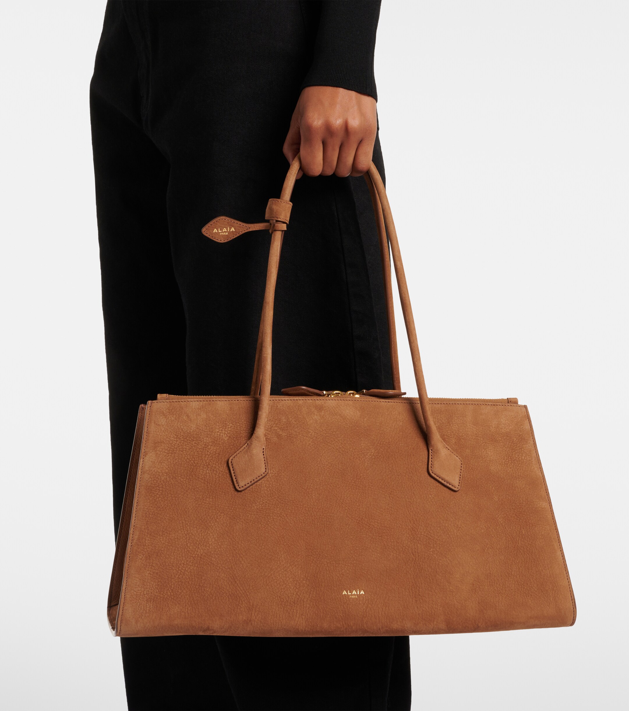 Alaïa Le Teckel suede tote bag