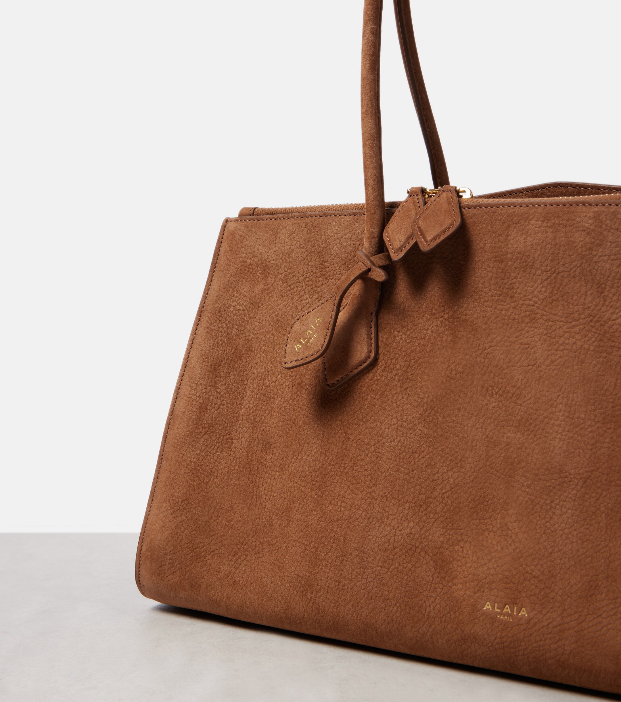 Alaïa Le Teckel suede tote bag