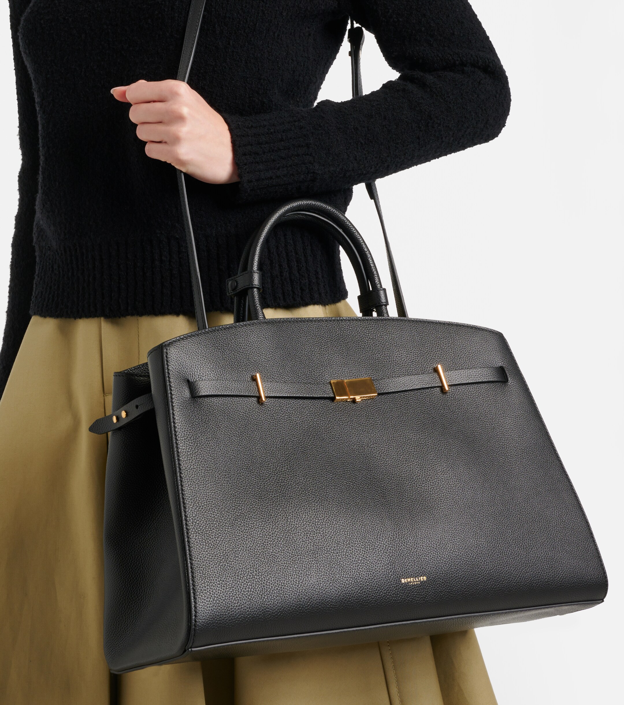 DeMellier Hudson Small leather tote bag thumbnail
