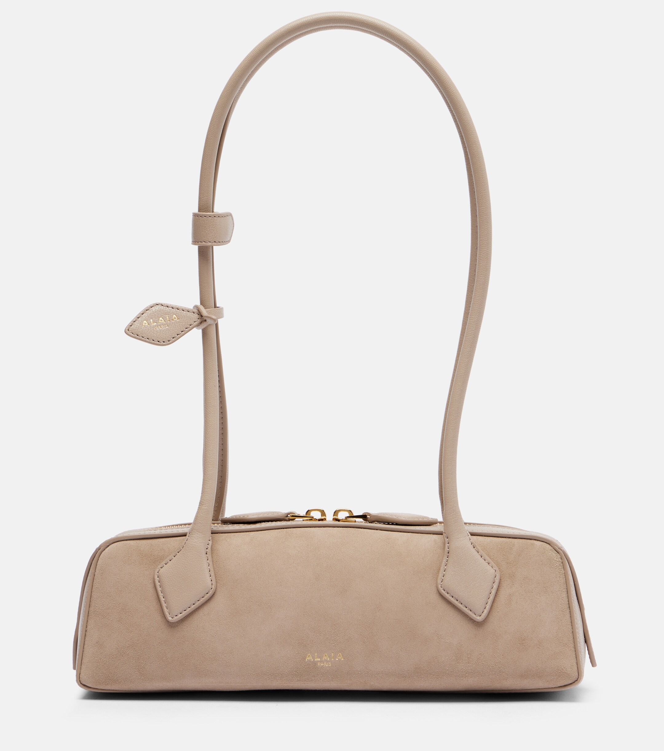 Alaïa Le Teckel Small suede shoulder bag