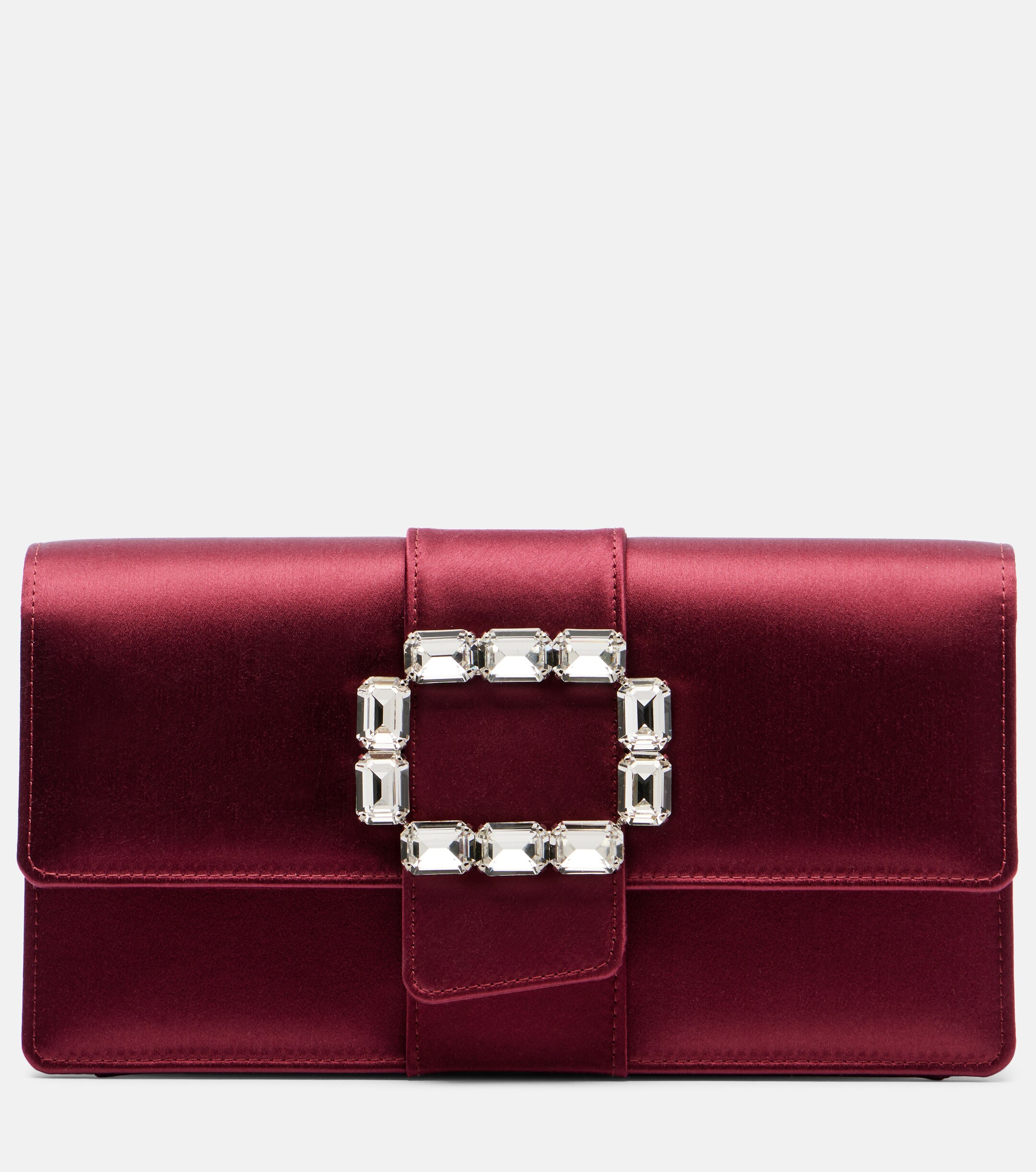 MANOLO BLAHNIK Maycapjou embellished satin clutch