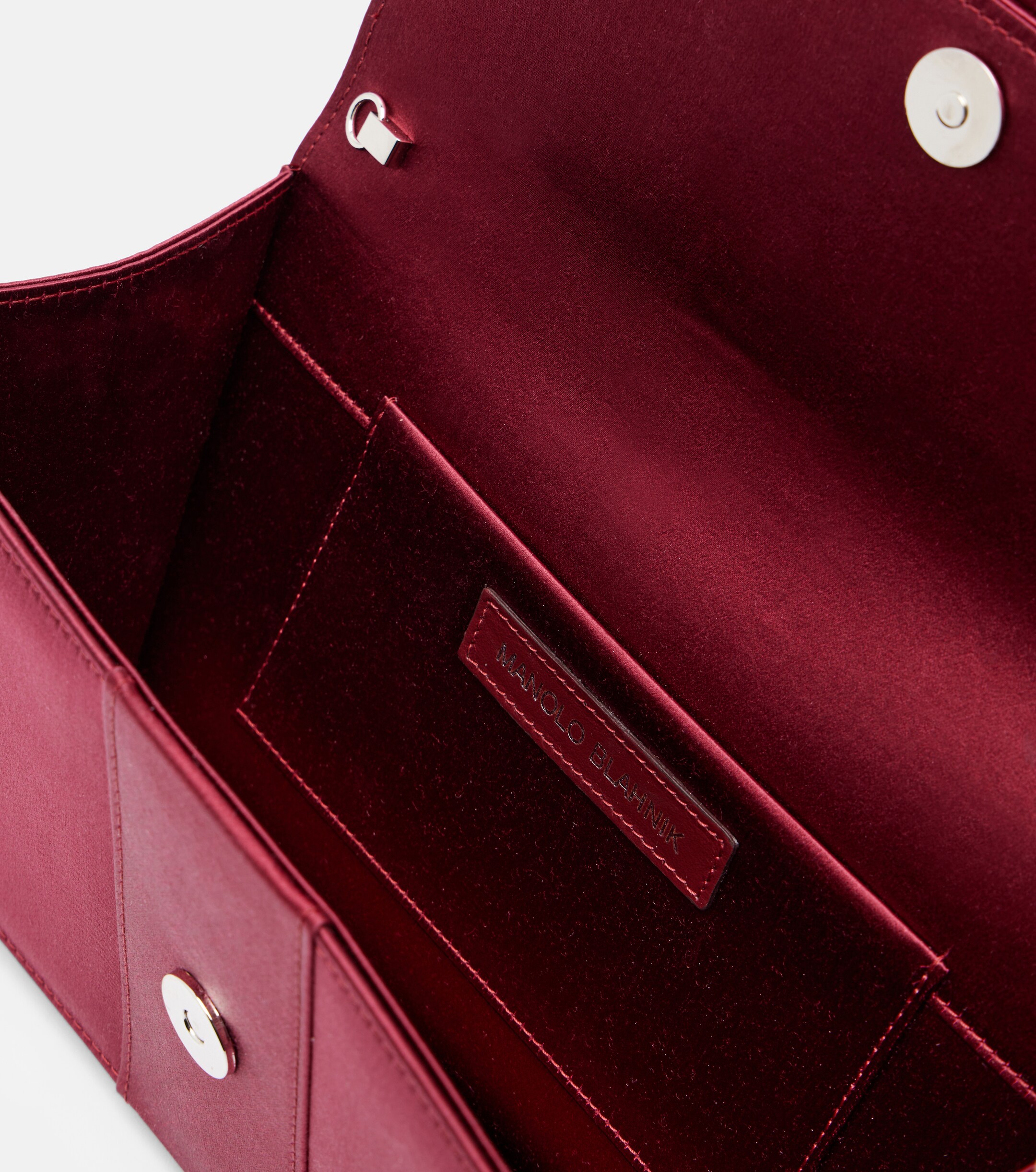 MANOLO BLAHNIK Maycapjou embellished satin clutch