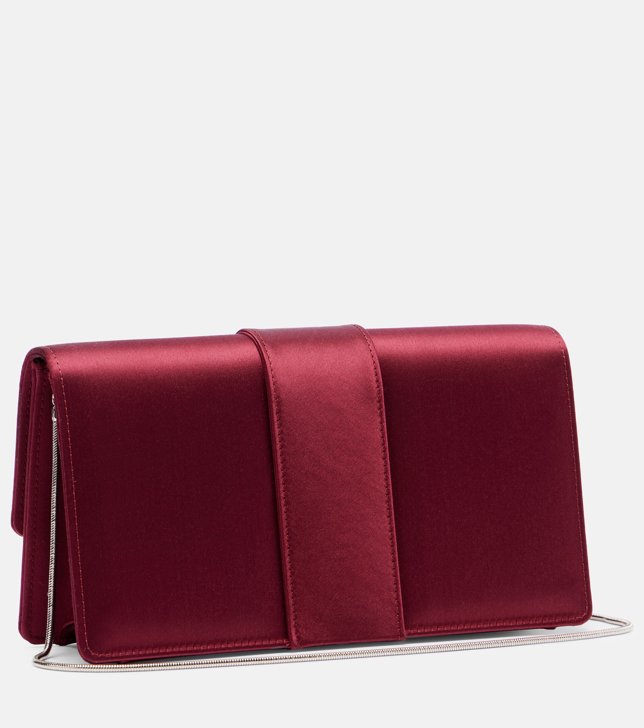MANOLO BLAHNIK Maycapjou embellished satin clutch