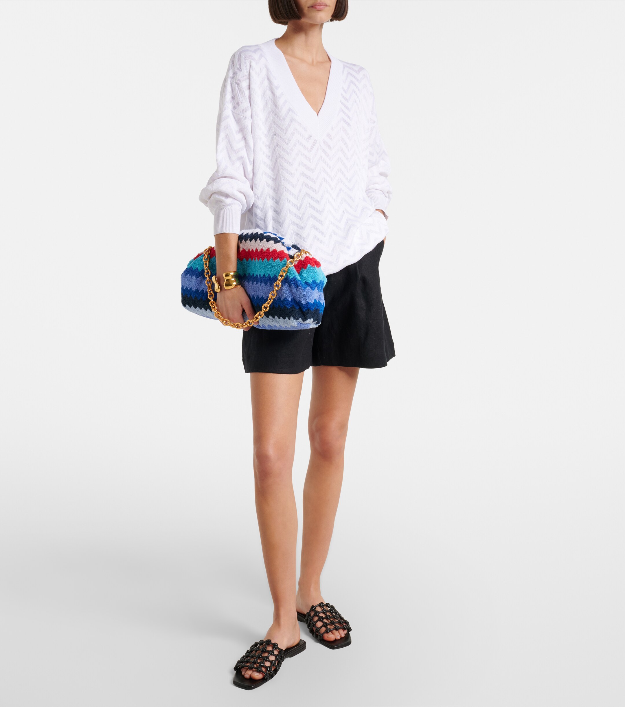 Missoni Zigzag Large terry clutch