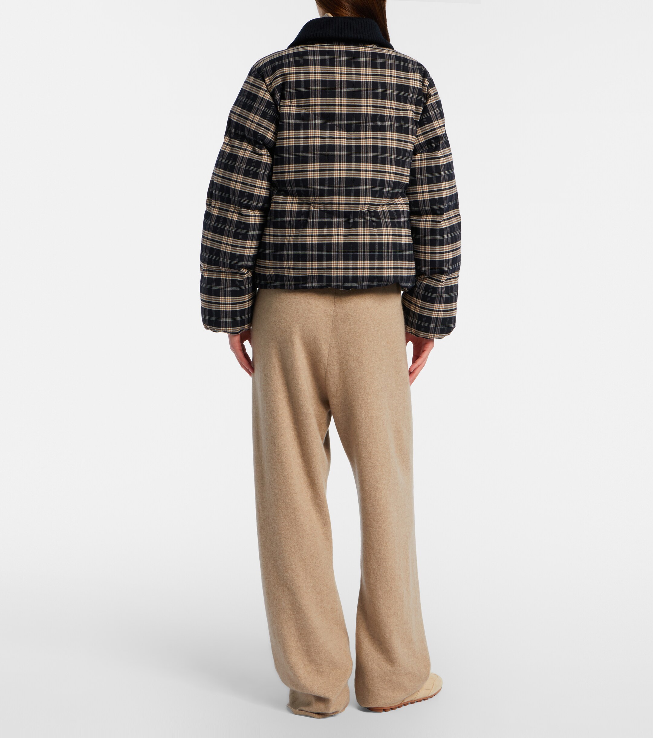 Varley Bryony checked flannel puffer jacket thumbnail