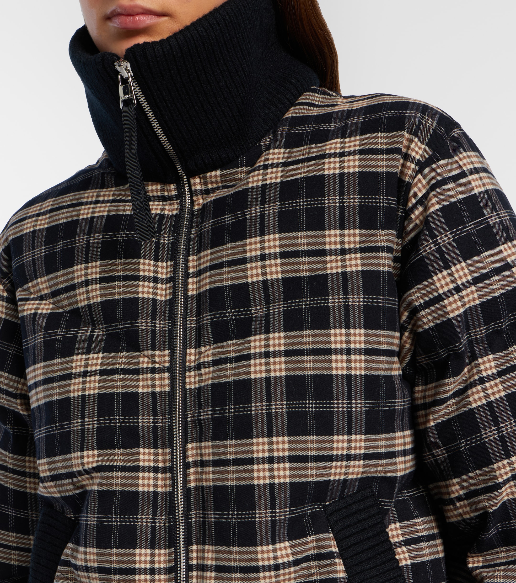 Varley Bryony checked flannel puffer jacket thumbnail