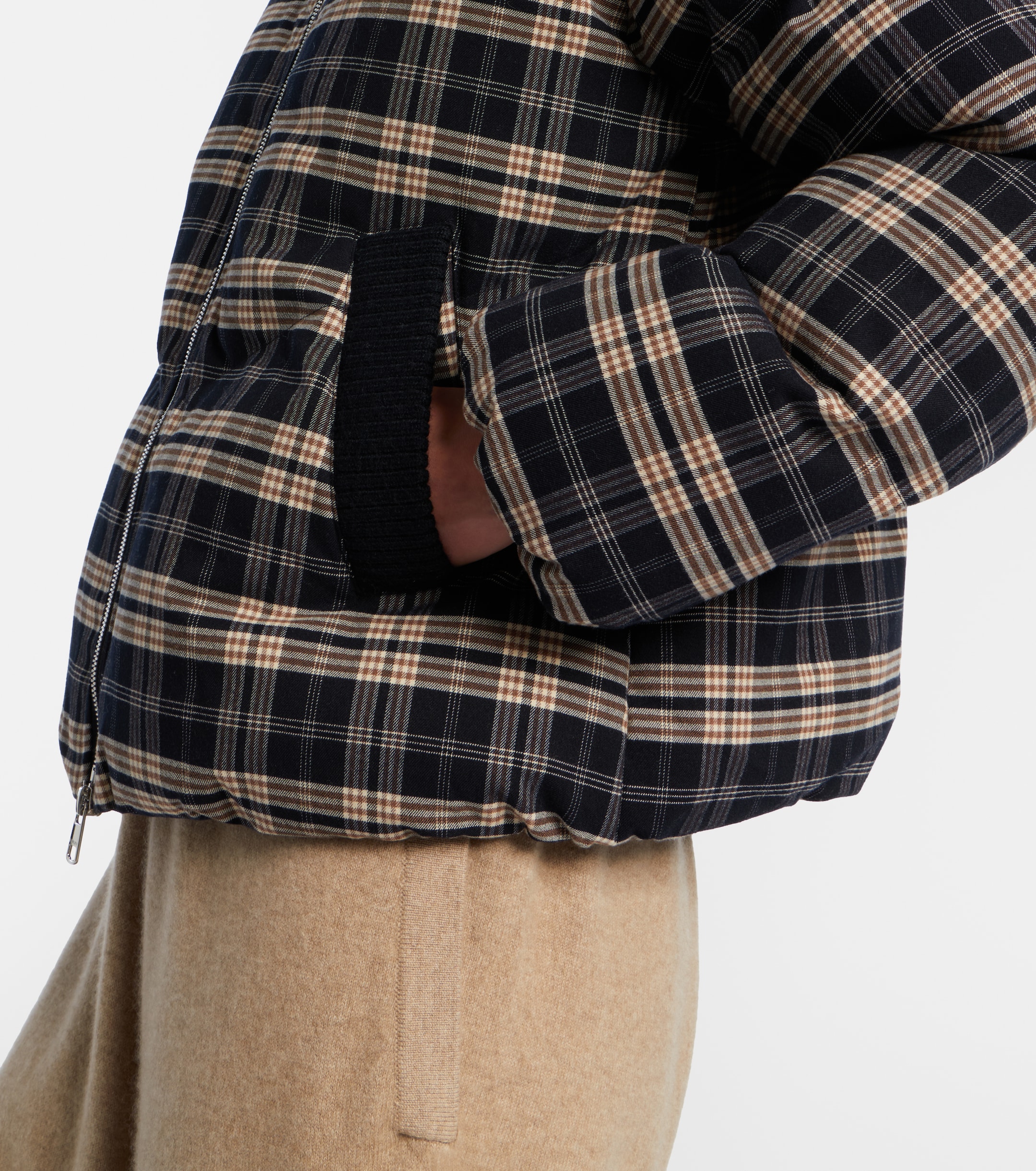 Varley Bryony checked flannel puffer jacket thumbnail