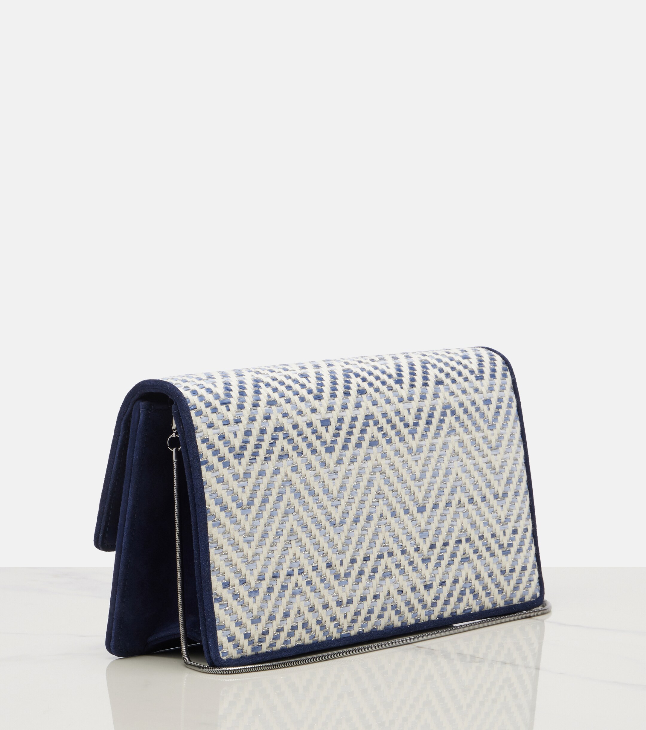 MANOLO BLAHNIK Capripla raffia clutch