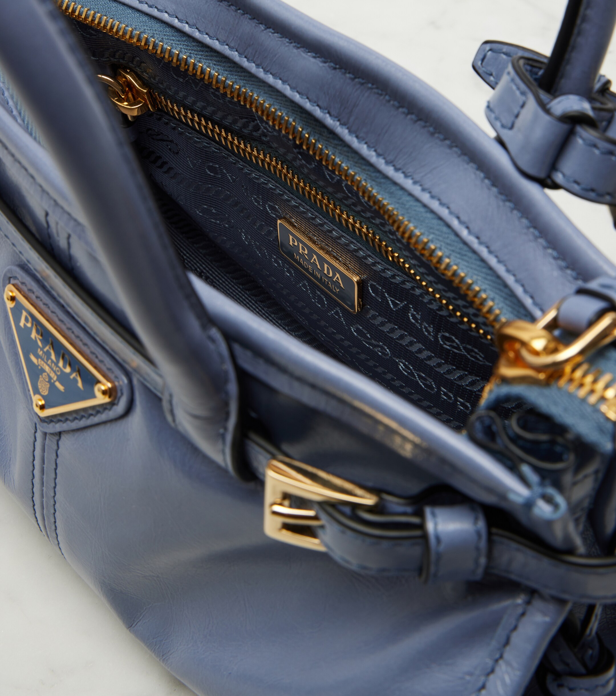 Prada Prada Bonnie Mini leather top-handle bag