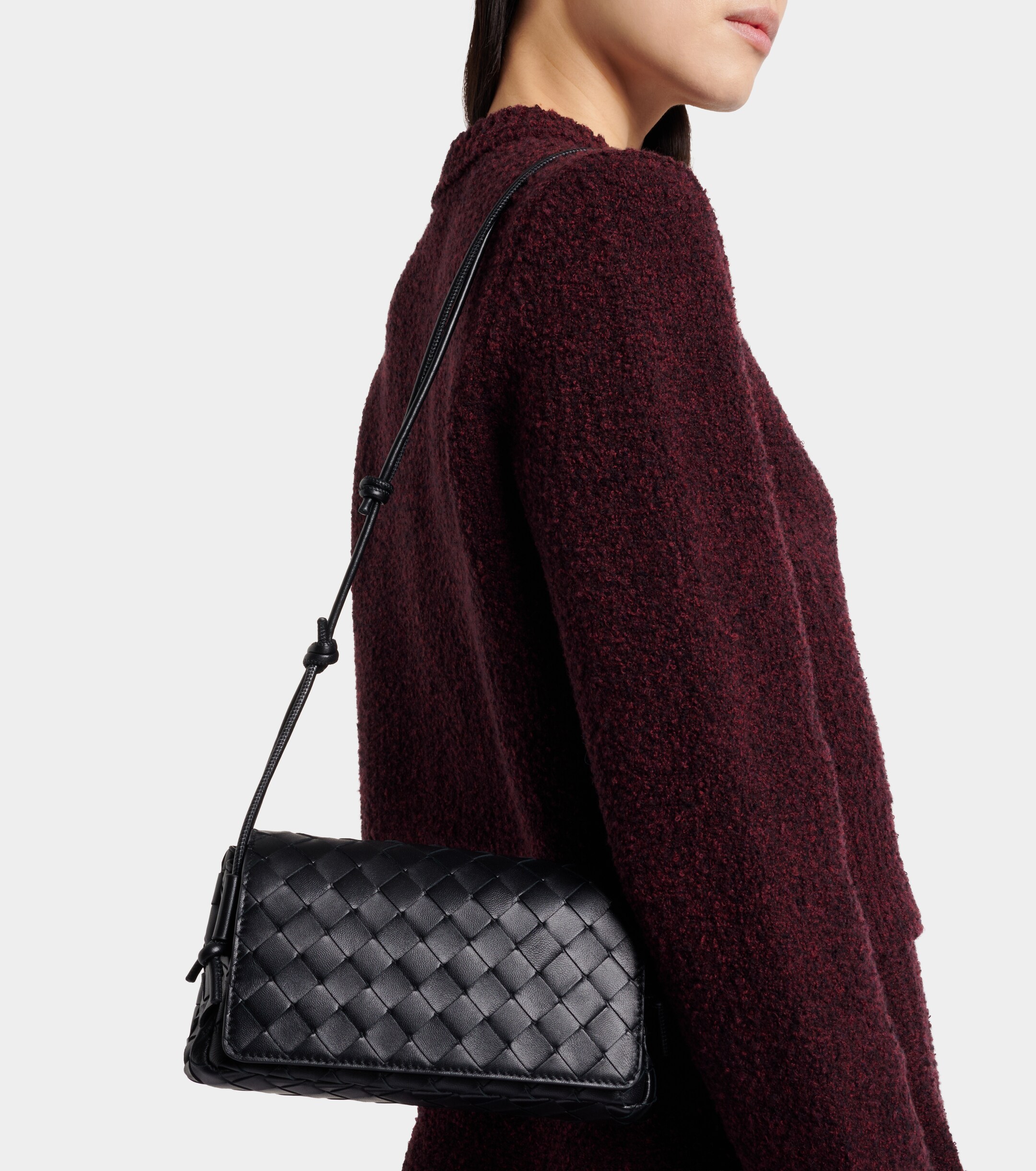 Bottega Veneta Notturno leather crossbody bag