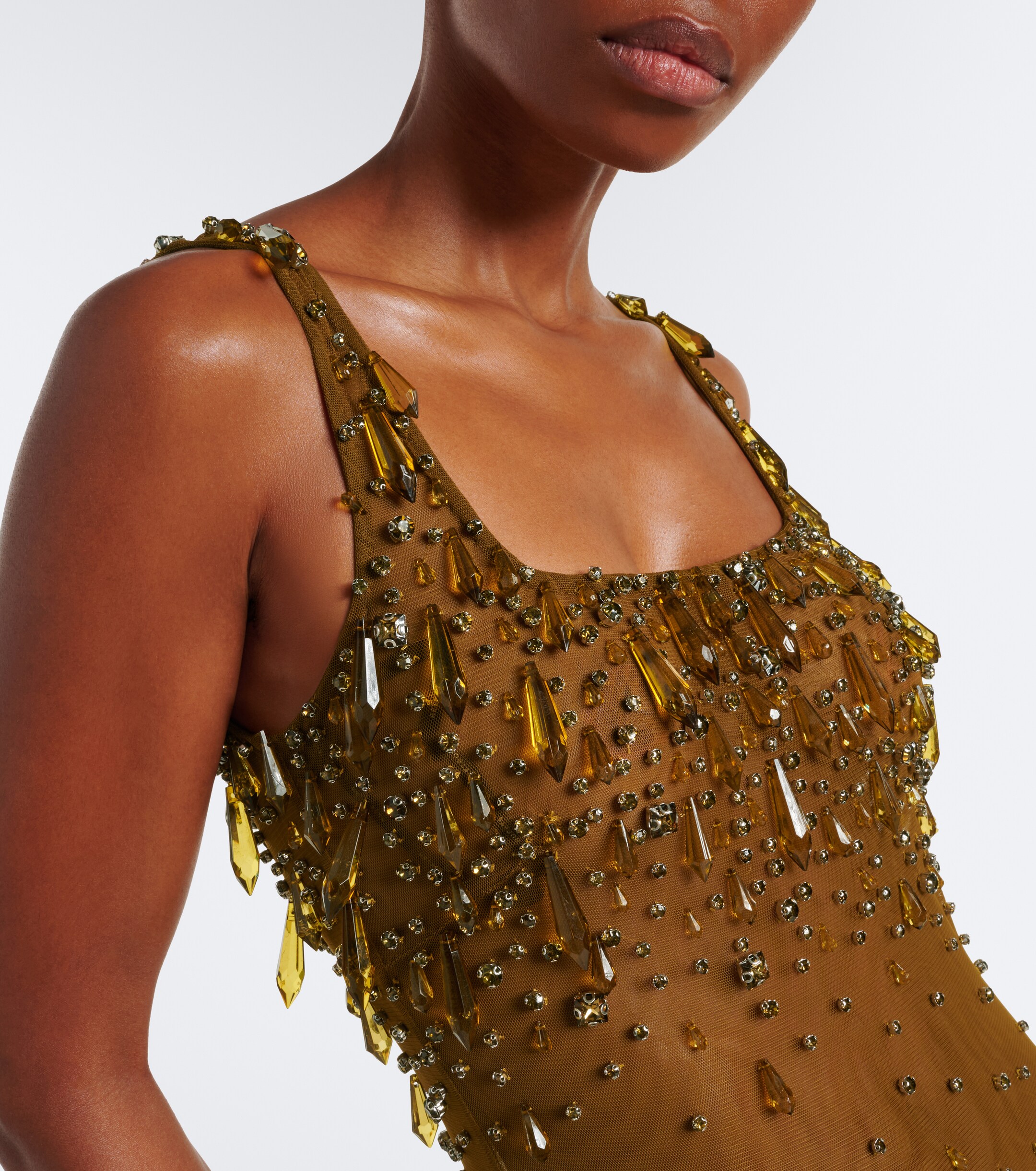 Retrofête Retrofête Zanie crystal-embellished gown