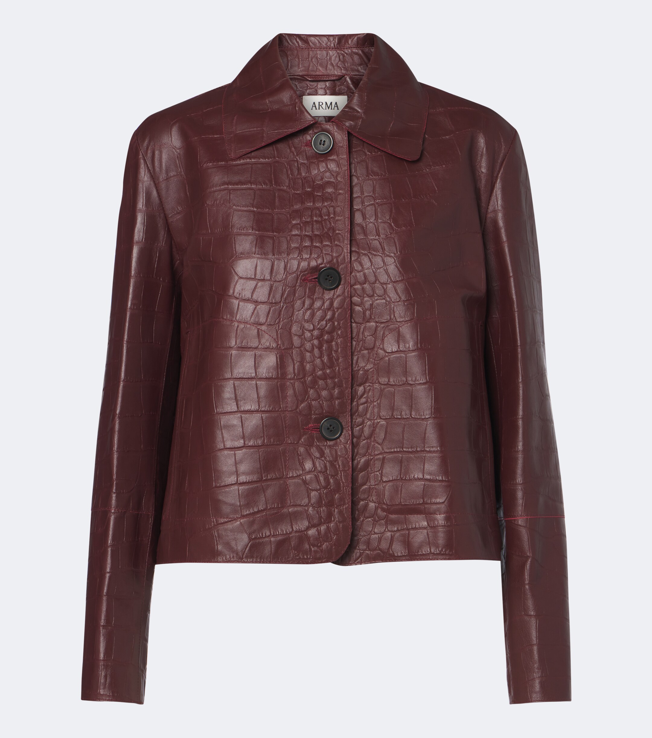 ARMA Arma Emy croc-effect leather jacket