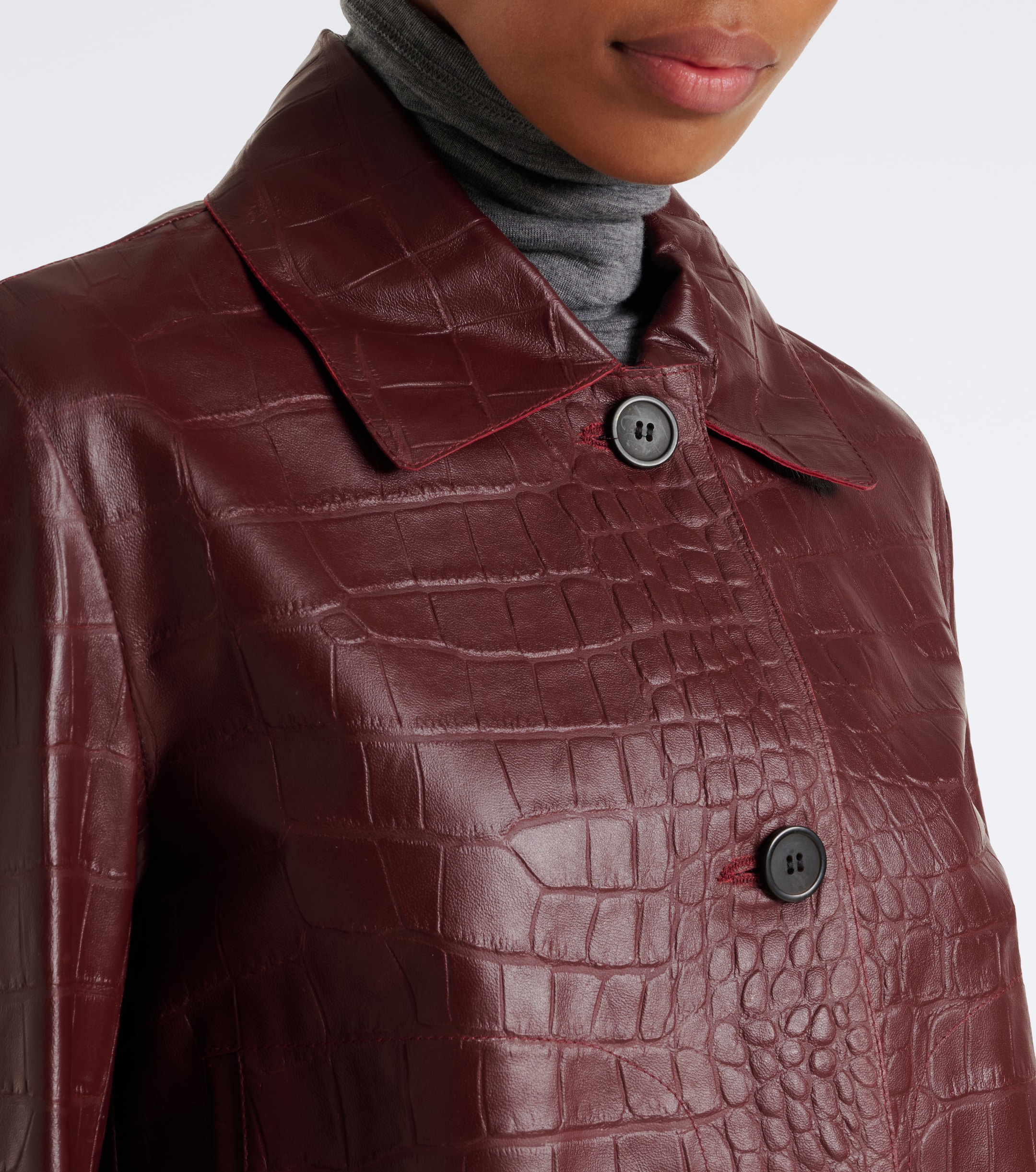 ARMA Arma Emy croc-effect leather jacket
