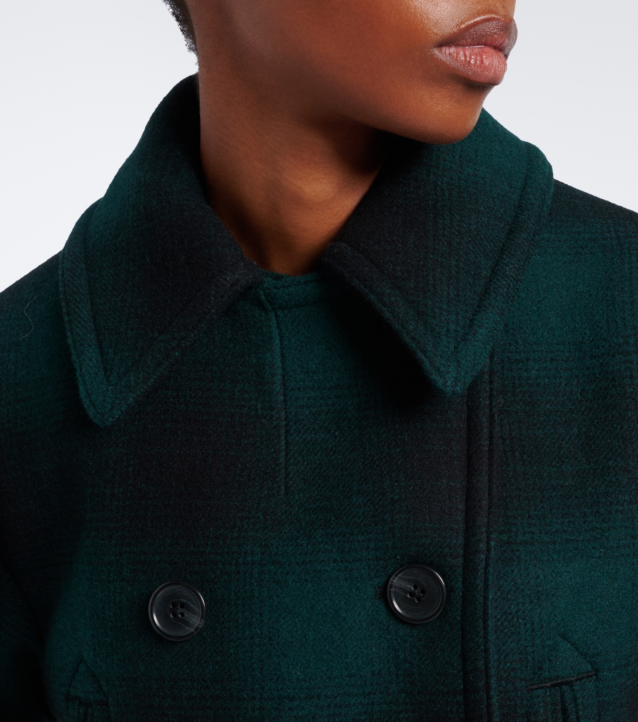 Polo Ralph Lauren Polo Ralph Lauren Plaid wool-blend peacoat