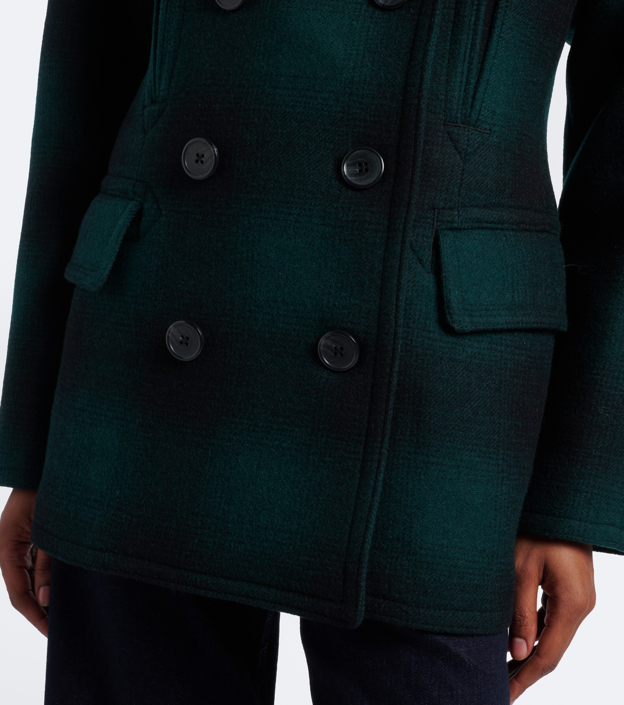 Polo Ralph Lauren Polo Ralph Lauren Plaid wool-blend peacoat
