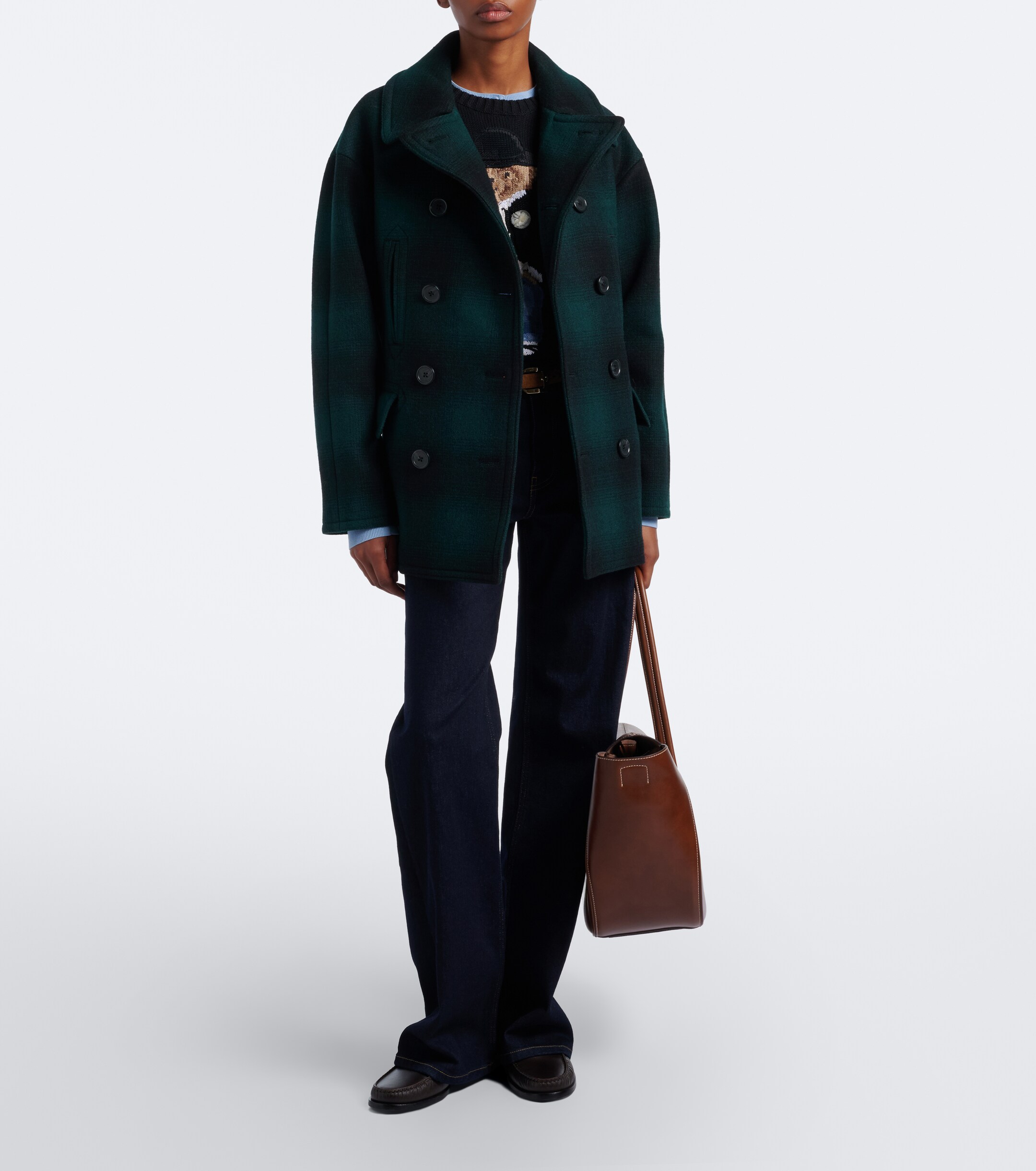 Polo Ralph Lauren Polo Ralph Lauren Plaid wool-blend peacoat