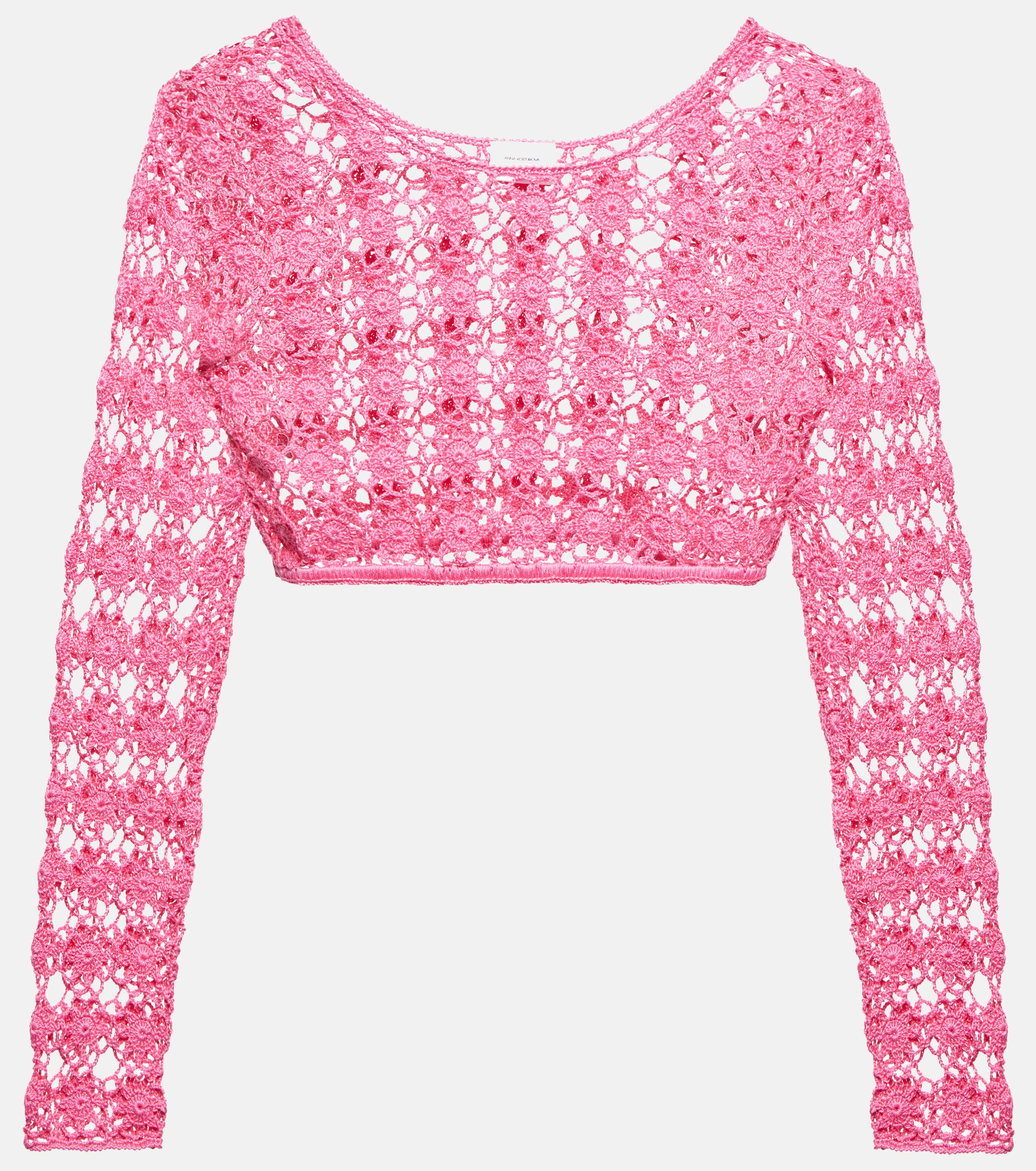 Anna Kosturova Bella crochet cotton crop top thumbnail