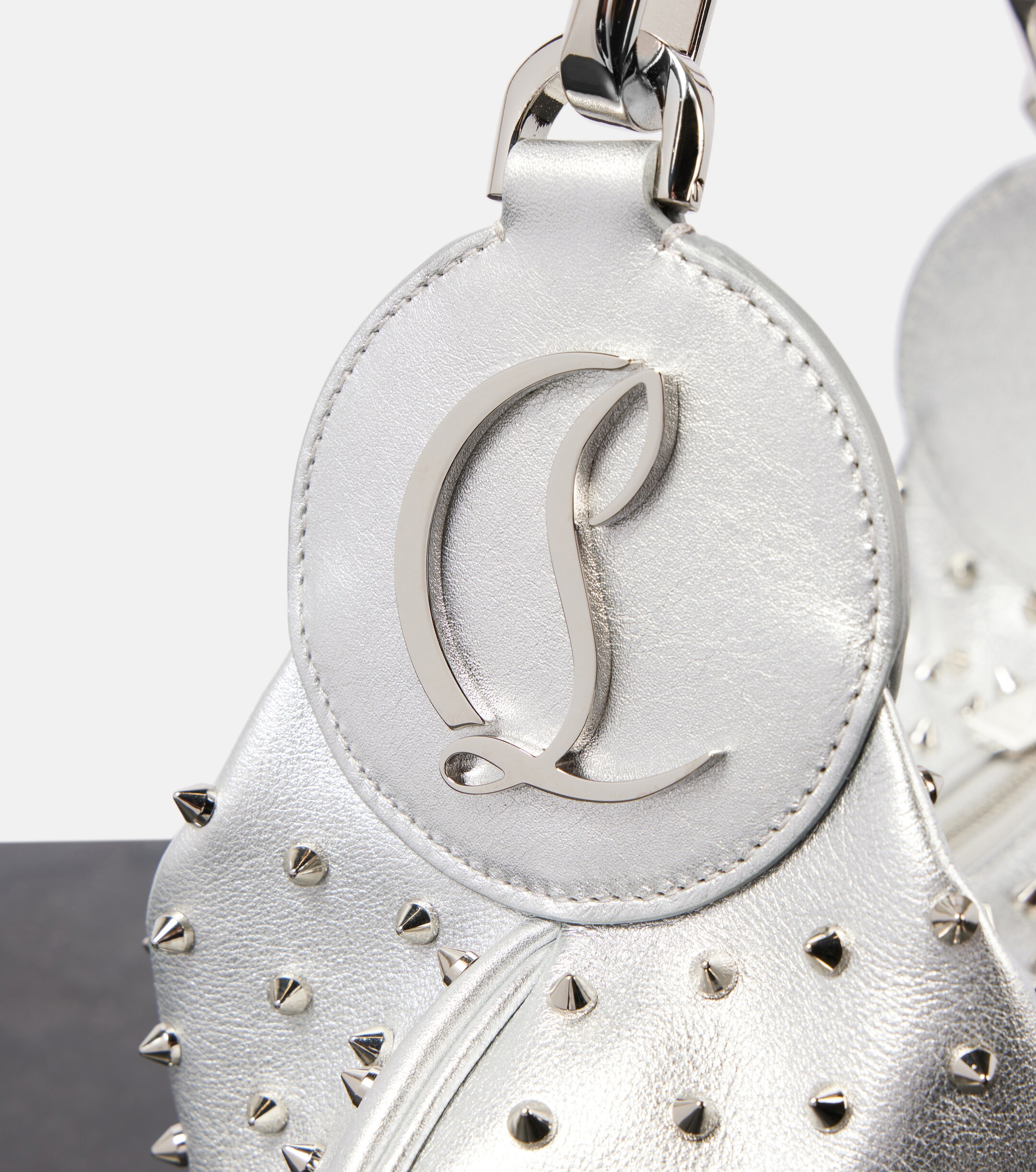 CHRISTIAN LOUBOUTIN Le 54 spiked metallic leather shoulder bag