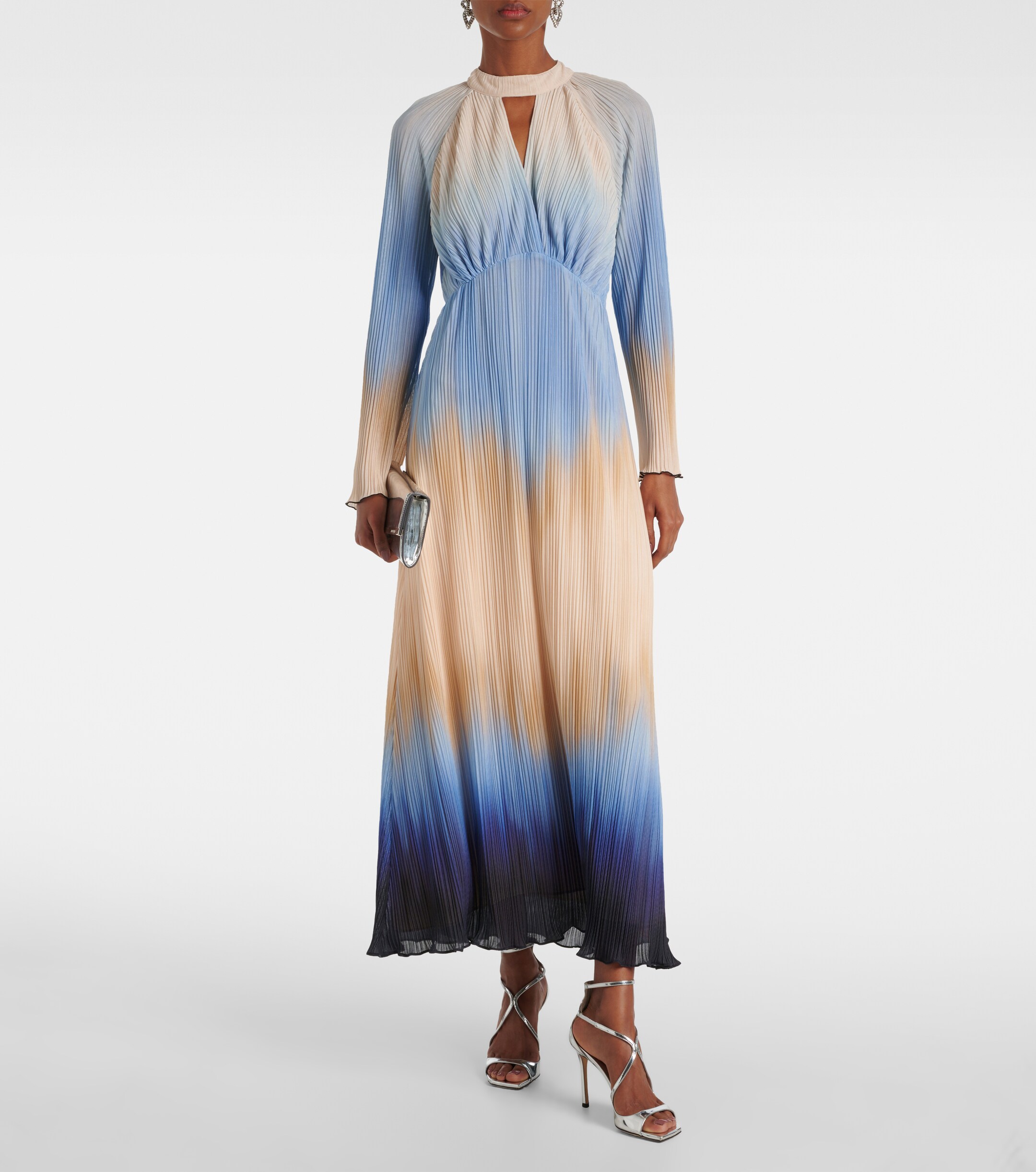 SIMKHAI Calina pleated midi dress