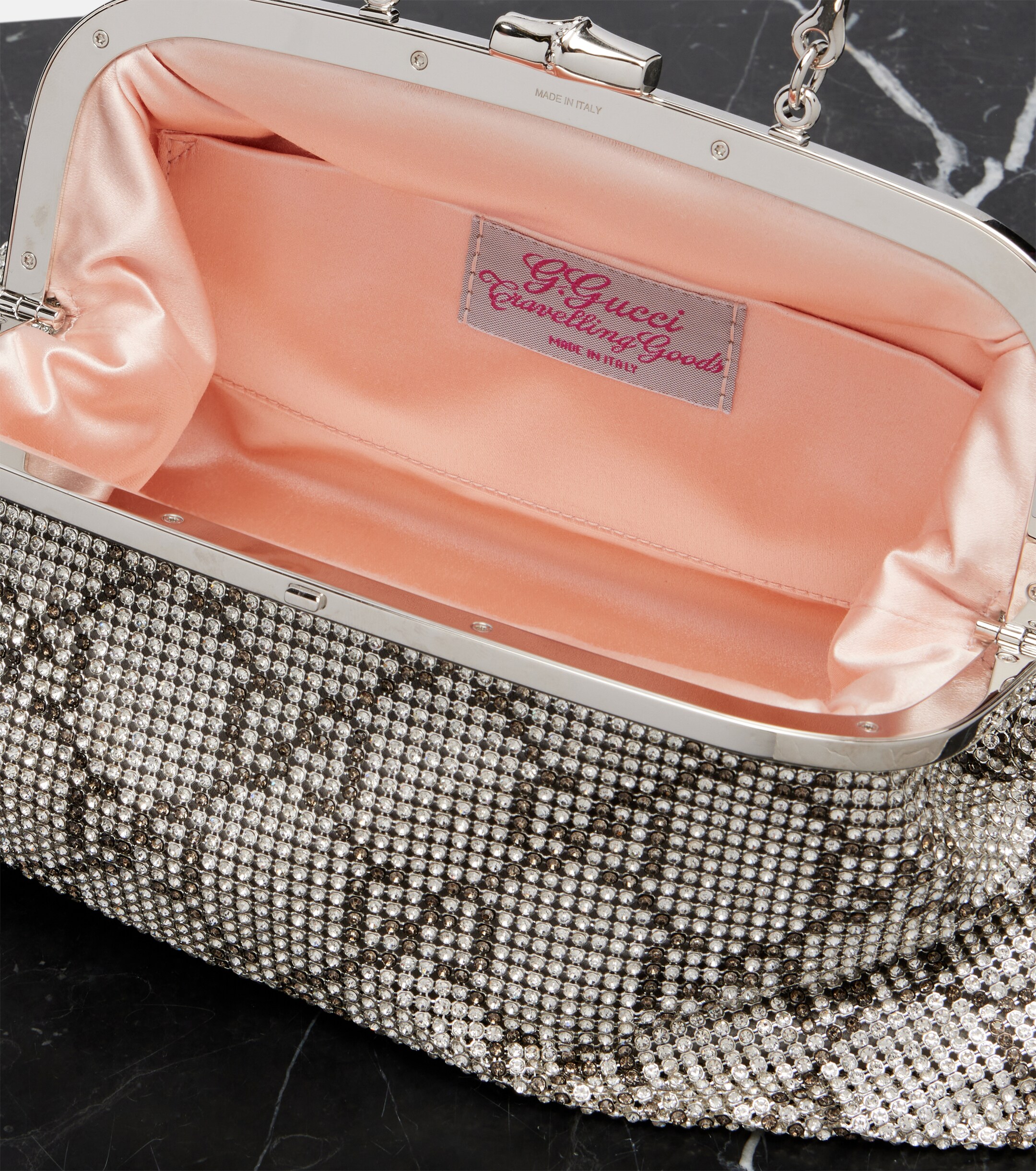 Gucci GG Medium crystal-embellished clutch