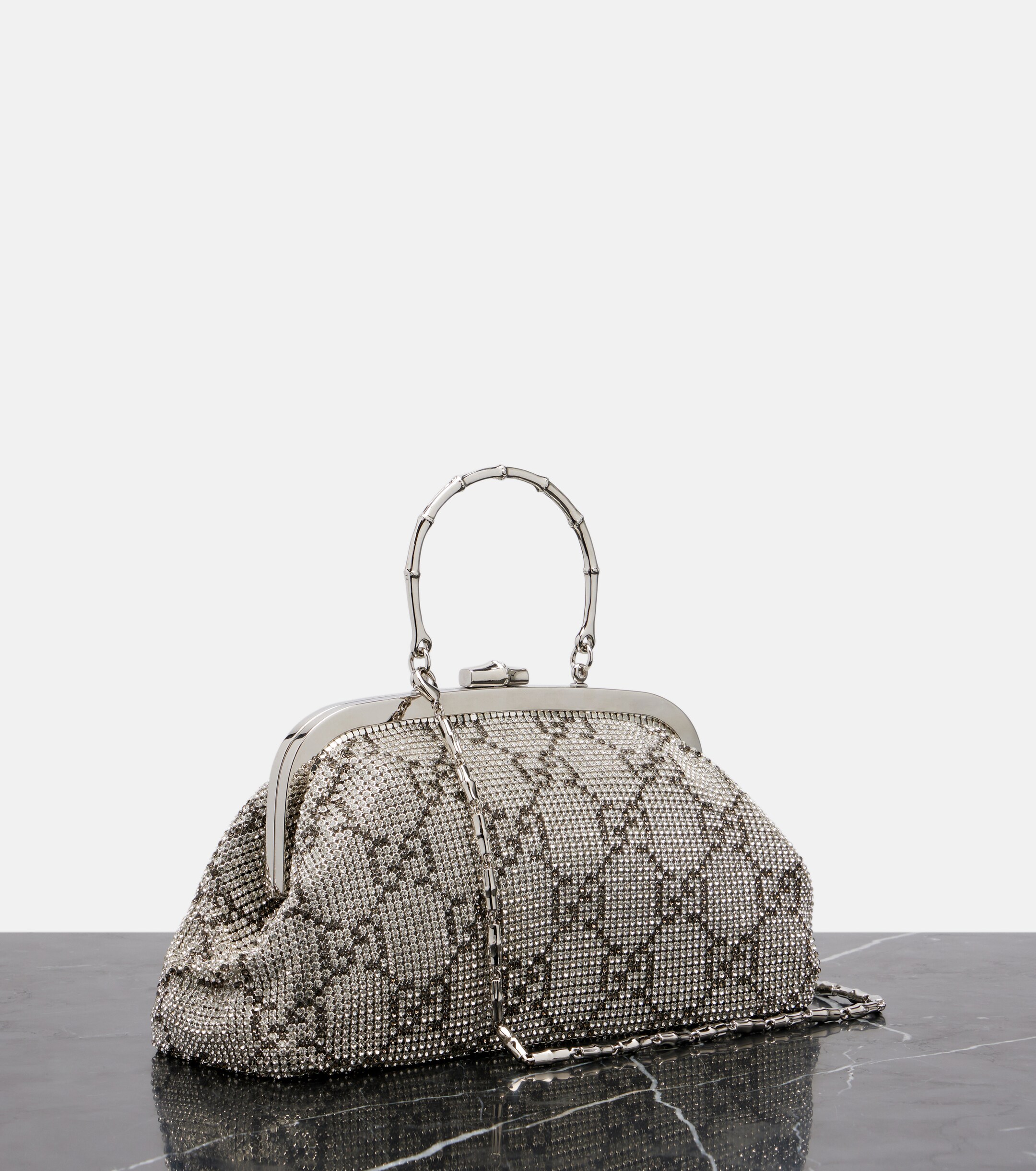 Gucci GG Medium crystal-embellished clutch
