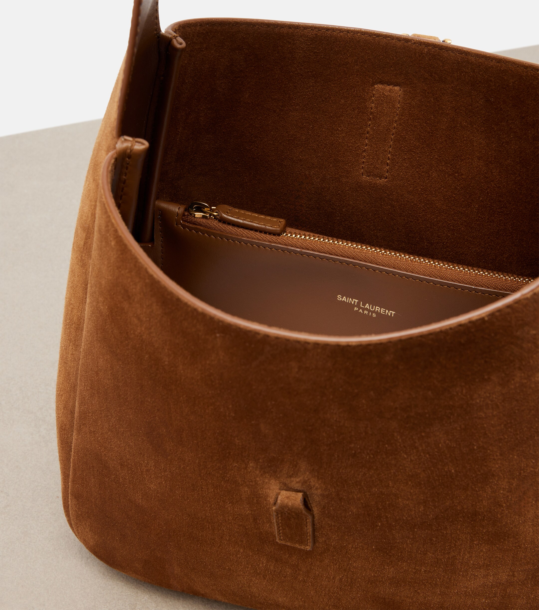 Saint Laurent Le 5 à 7 Small suede shoulder bag