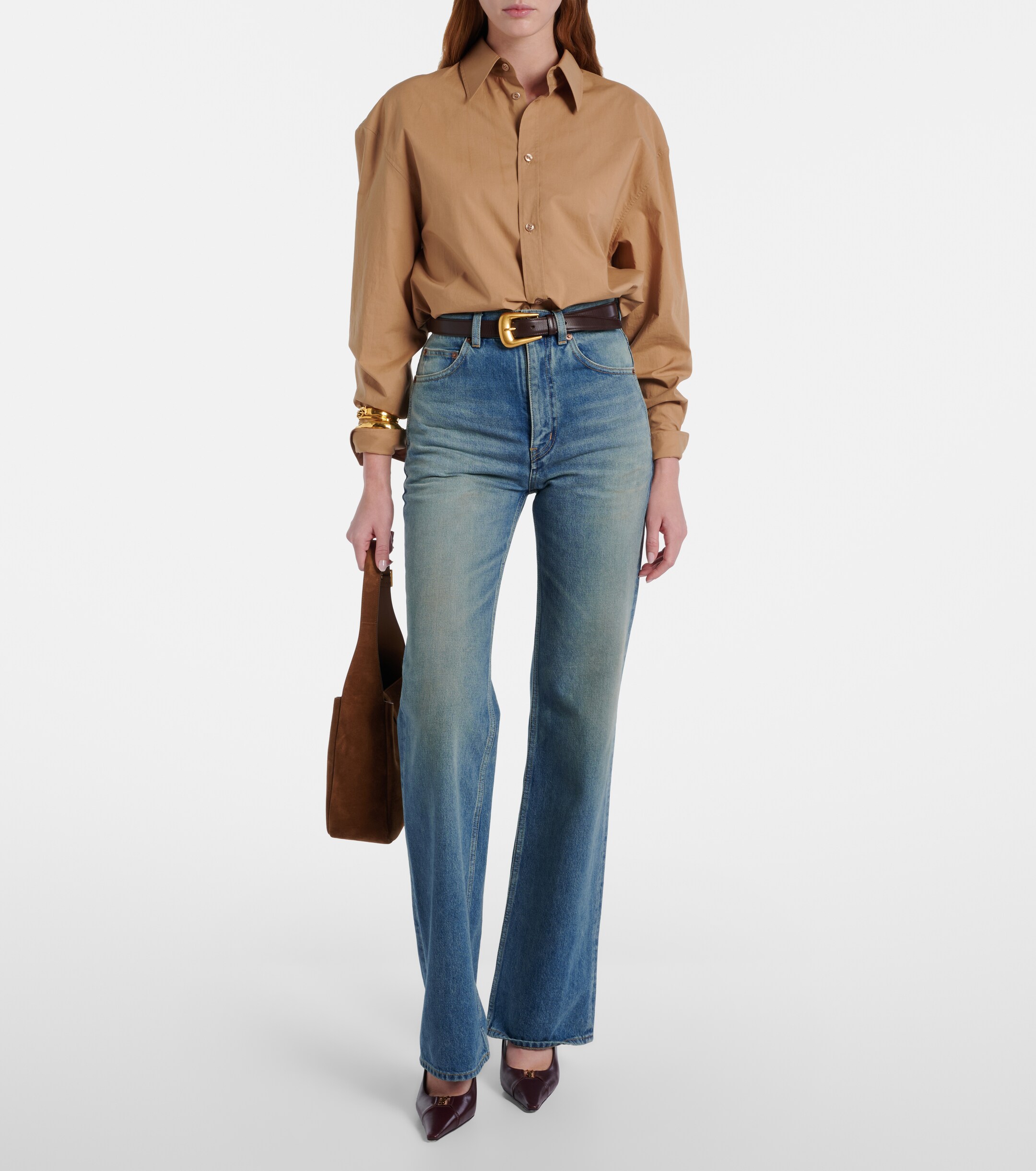 Saint Laurent Le 5 à 7 Small suede shoulder bag