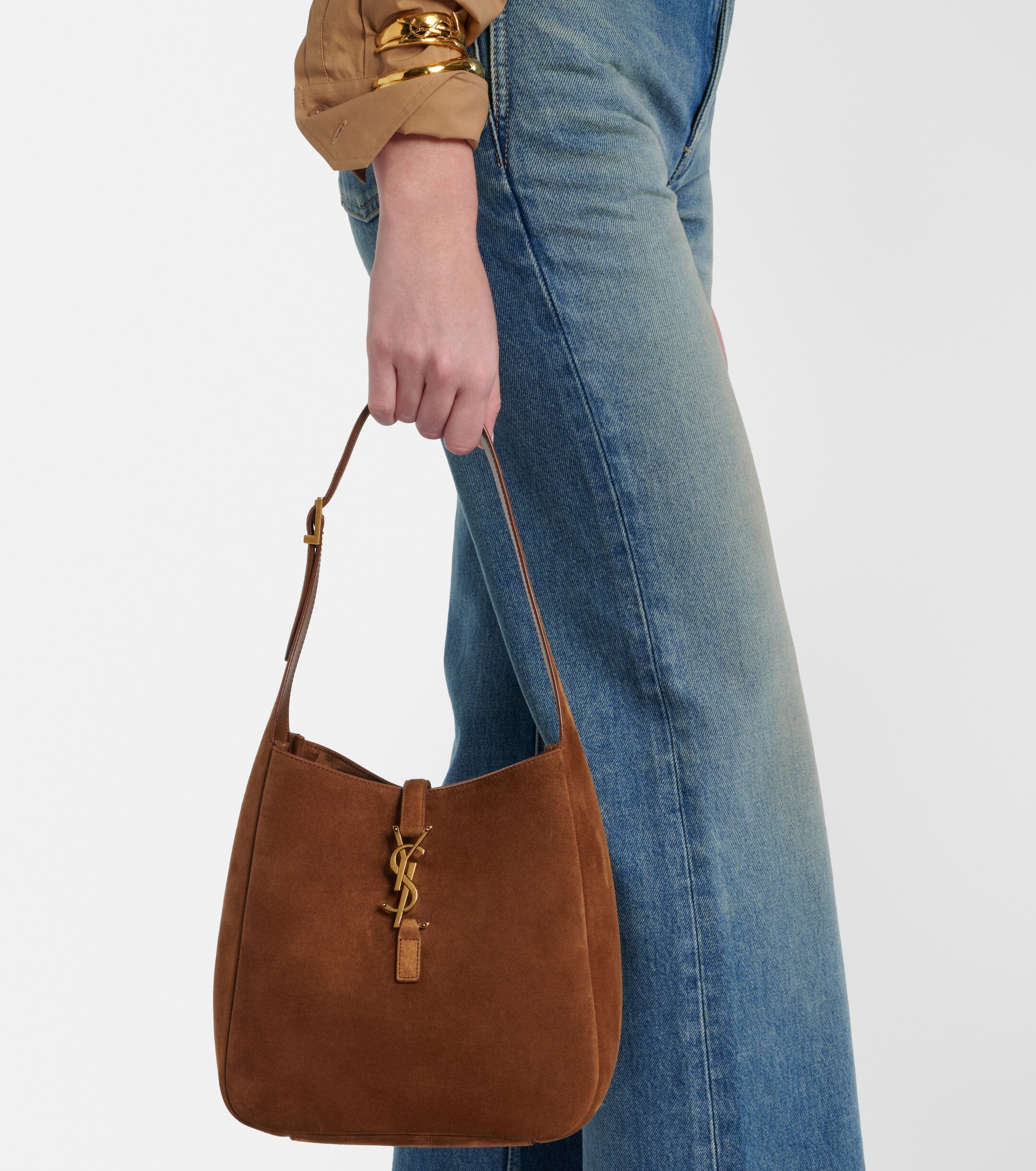 Saint Laurent Le 5 à 7 Small suede shoulder bag
