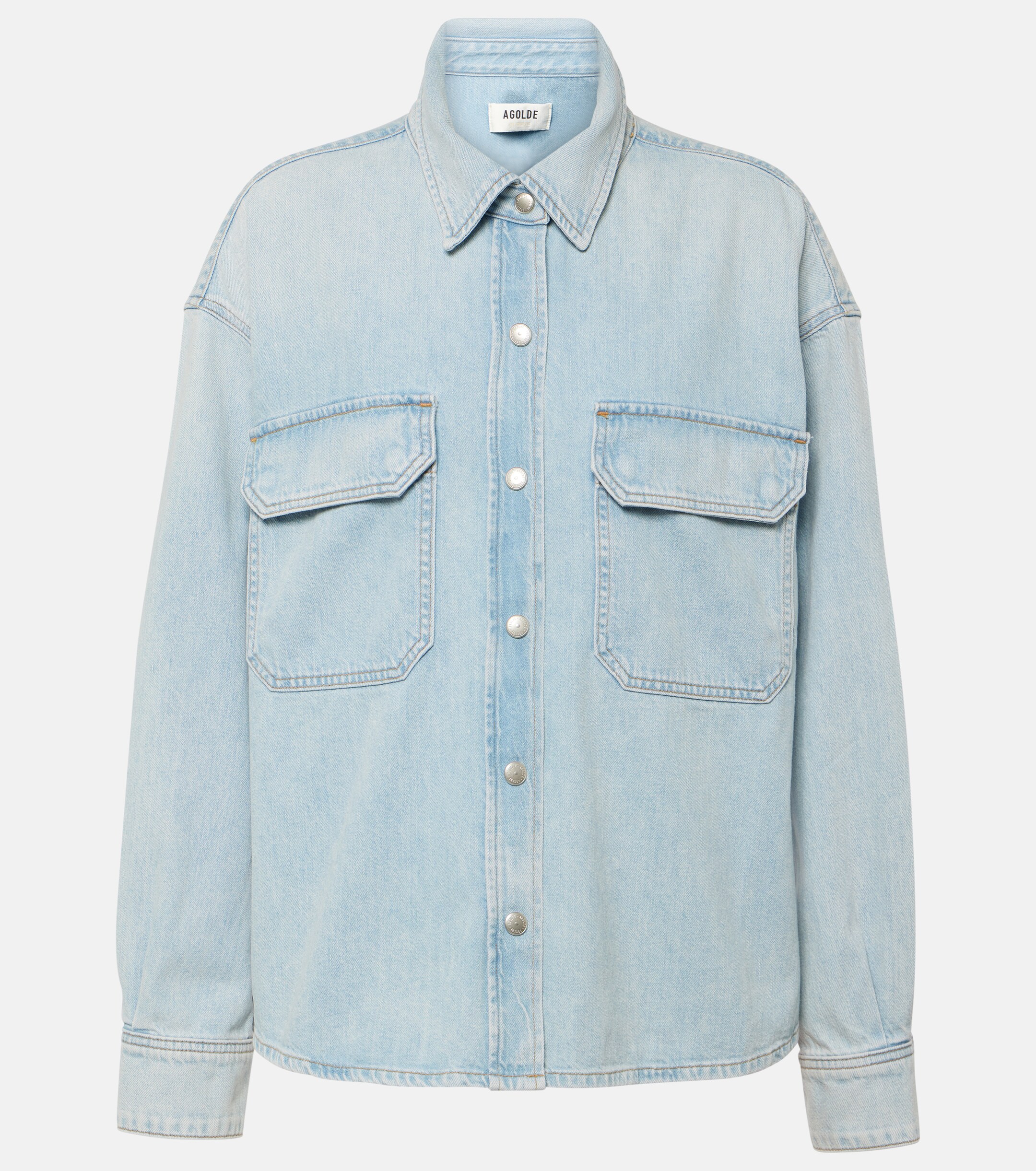 Agolde Gwen Slice denim shirt thumbnail