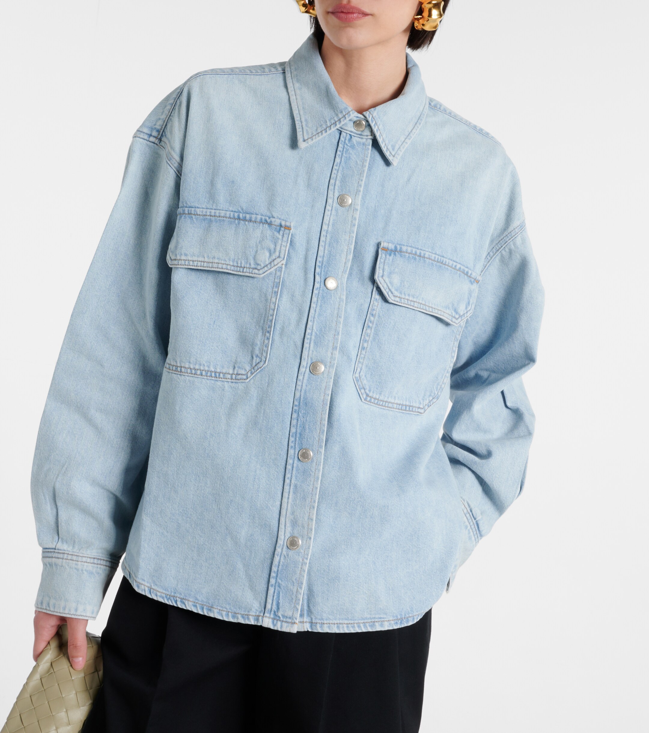 Agolde Gwen Slice denim shirt thumbnail