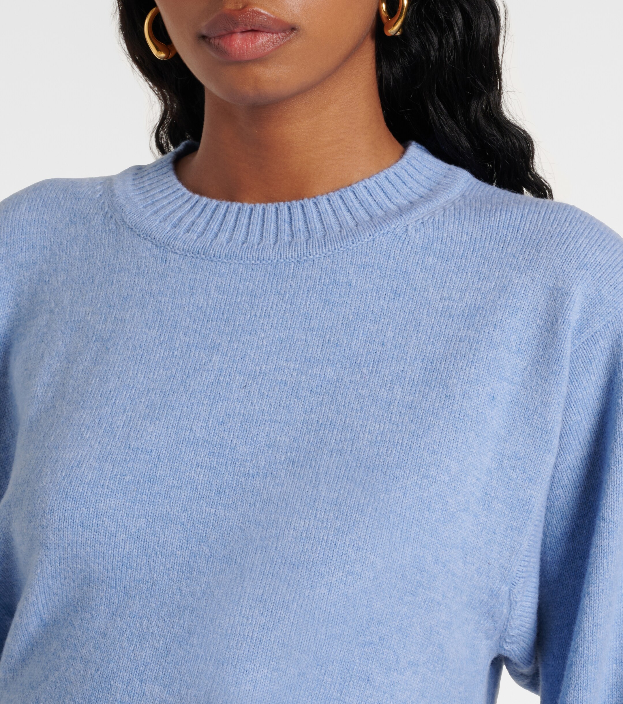 Victoria Beckham Gathered asymmetric wool sweater