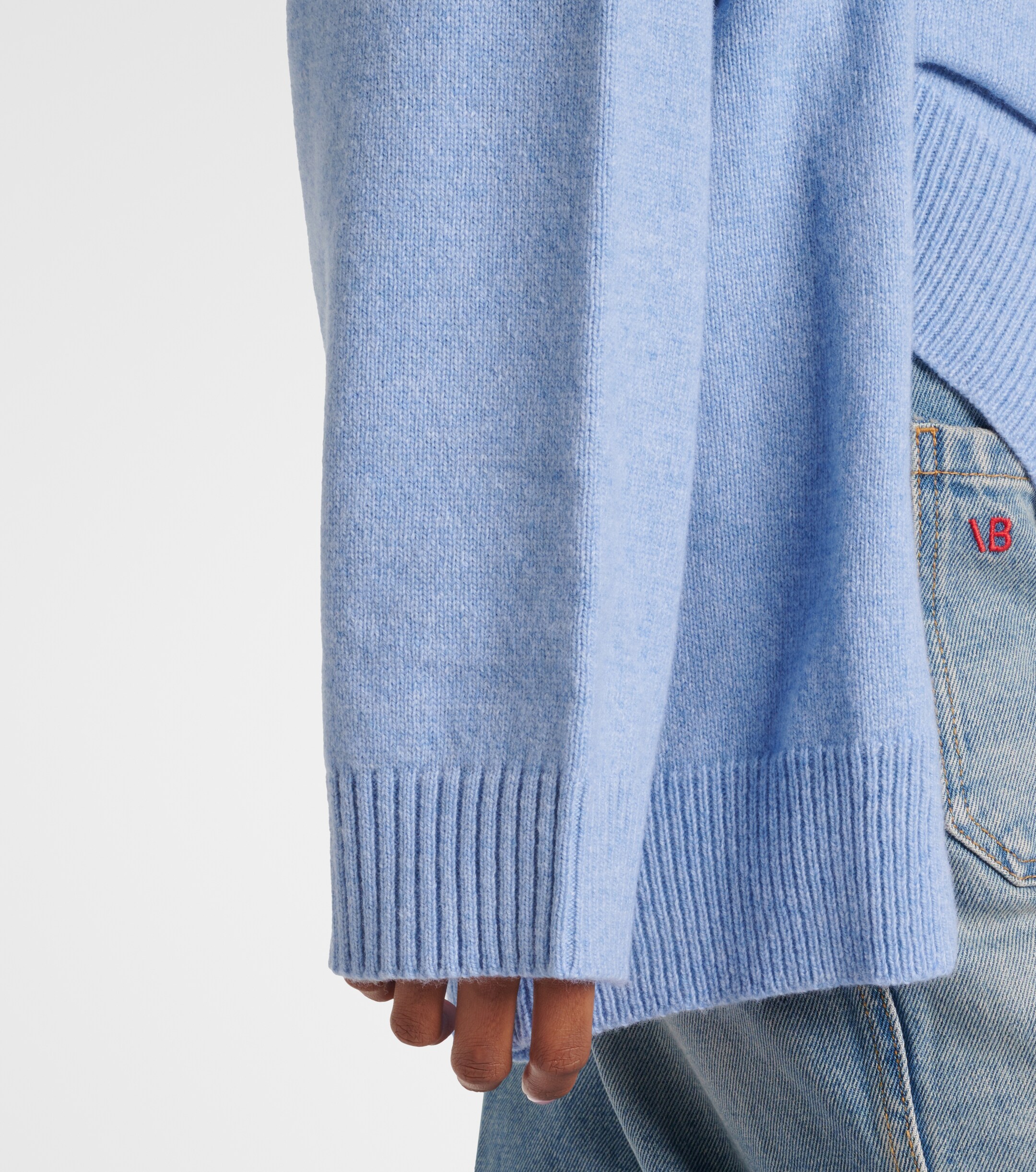 Victoria Beckham Gathered asymmetric wool sweater