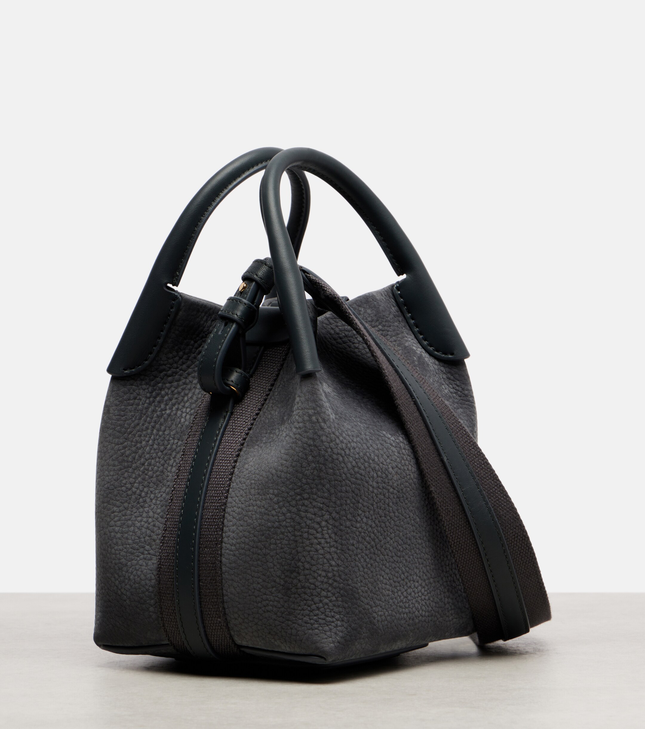 Loro Piana Bale Micro leather bucket bag