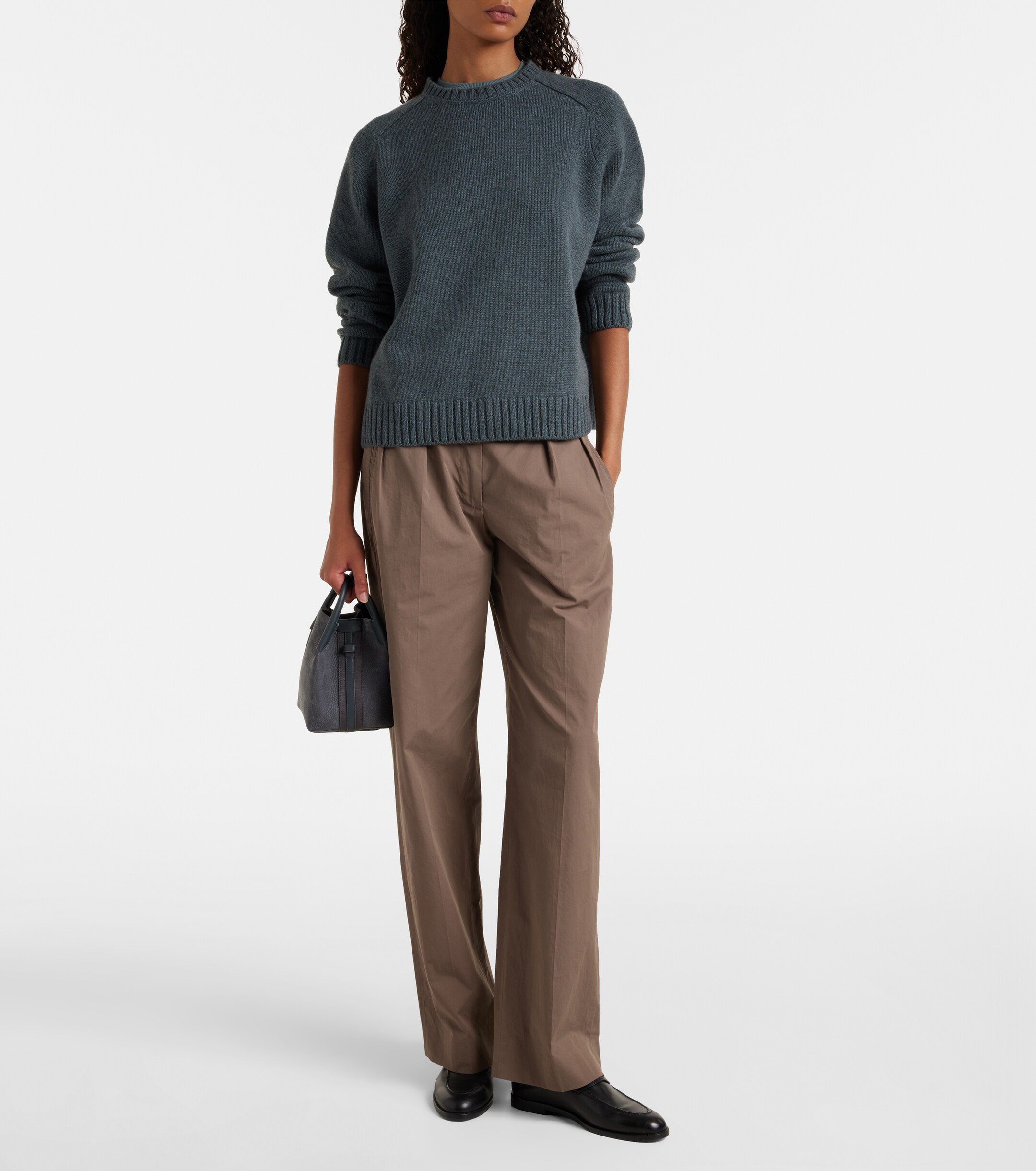 Loro Piana Bale Micro leather bucket bag