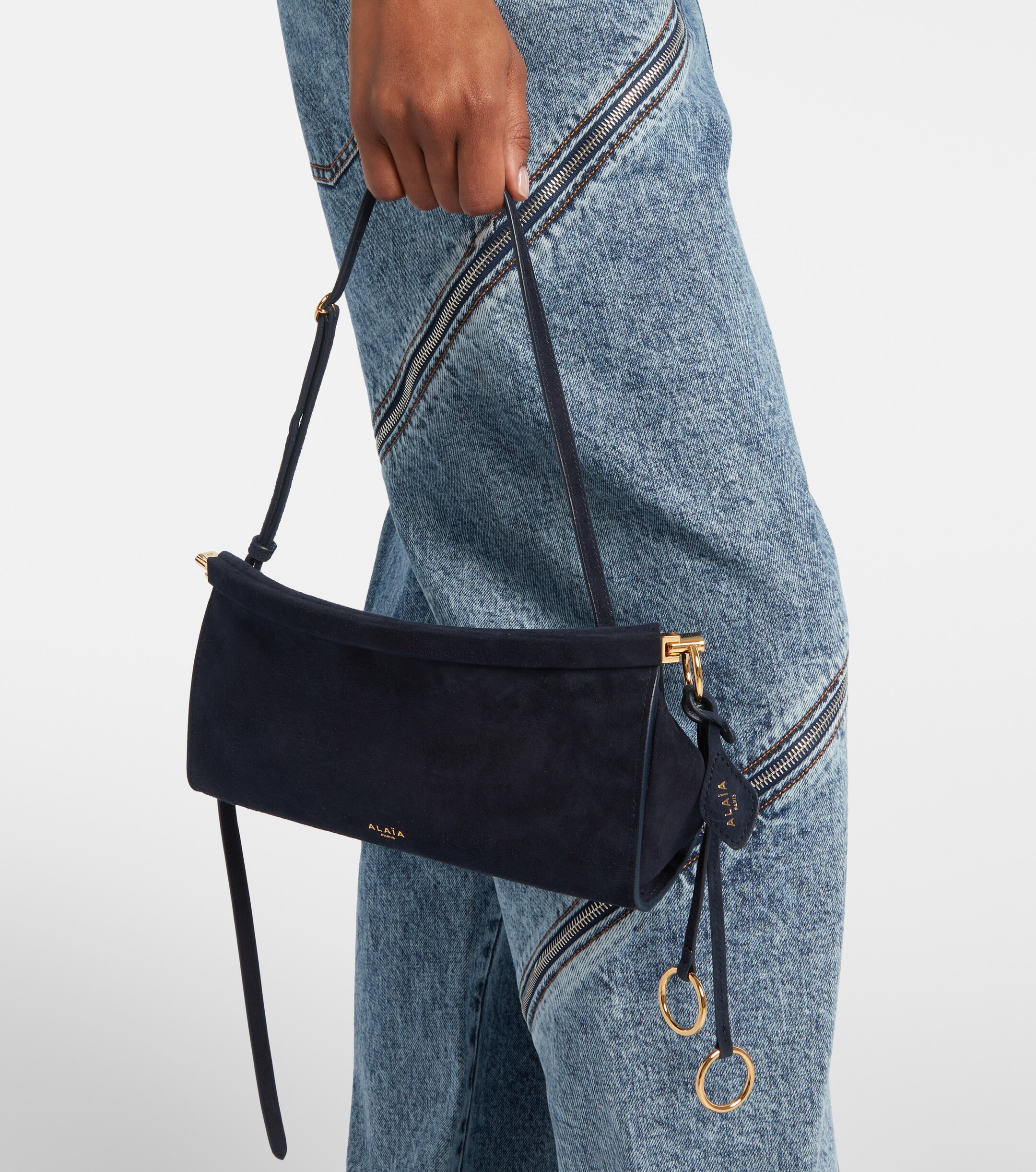 Alaïa Le Click Small suede shoulder bag