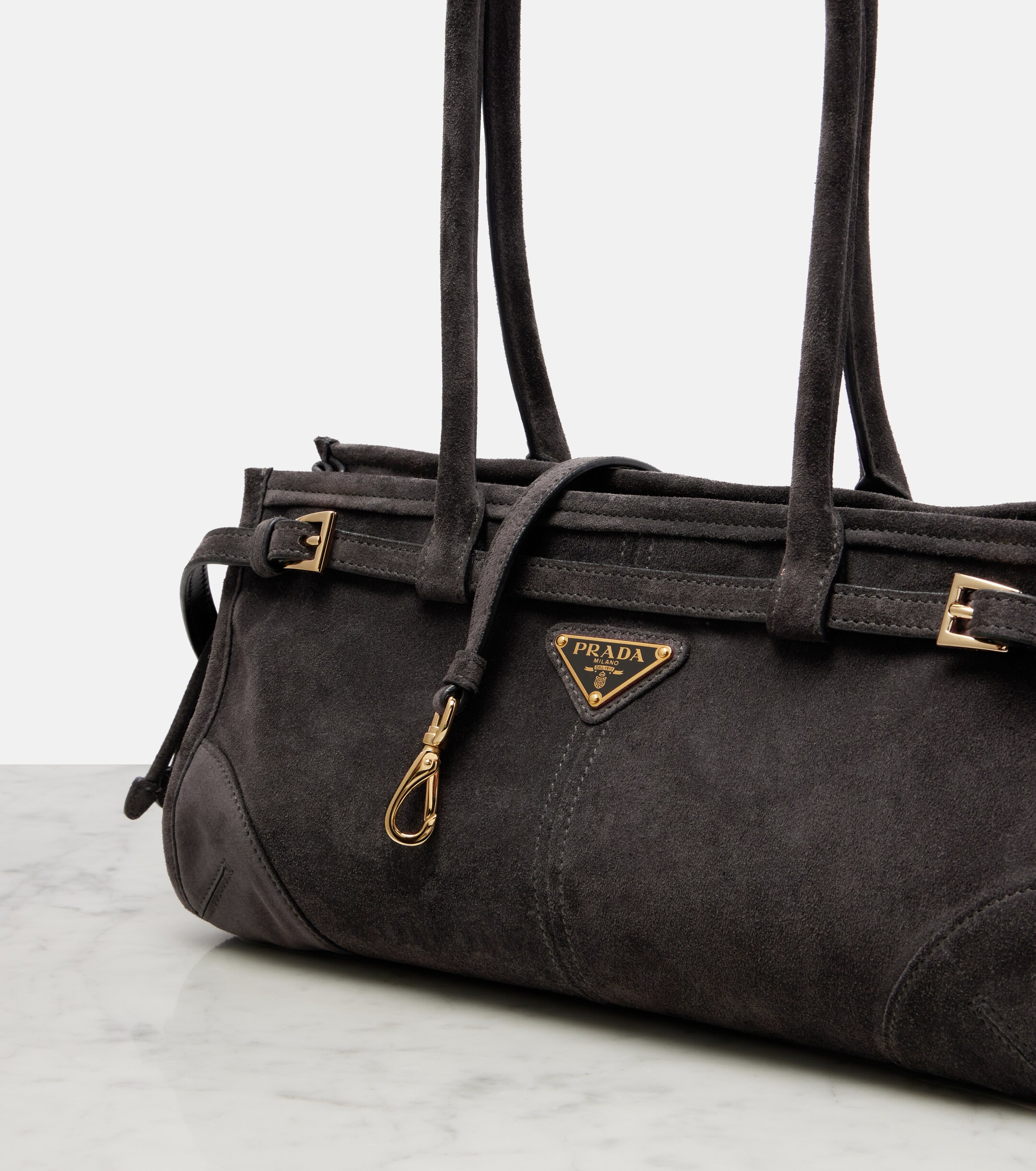 Prada Prada Bonnie Medium suede shoulder bag